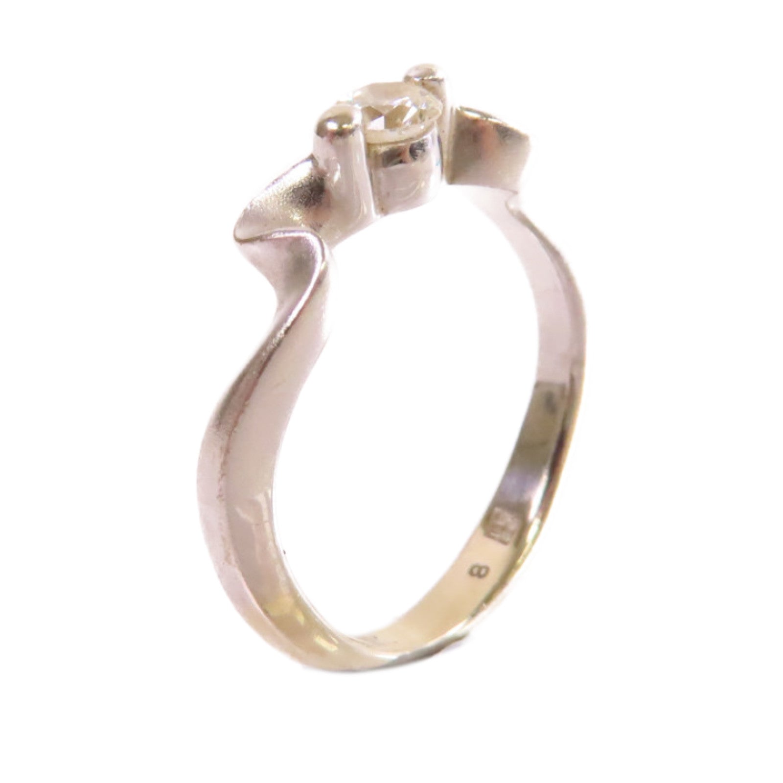 JEWELRY 【激減優惠】18K白金/鑽石Diamond Ring戒指US#4.25