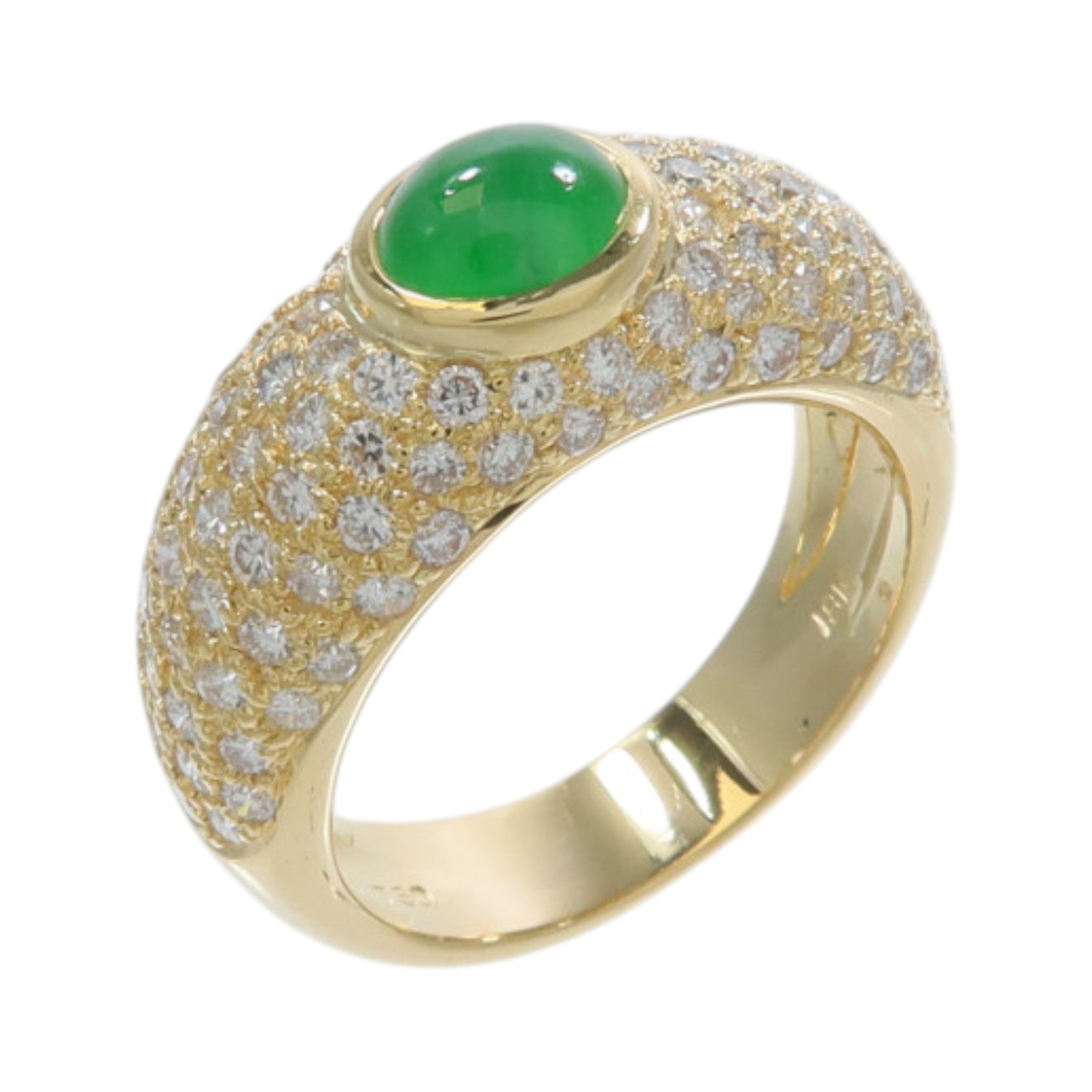 JEWELRY 18K黃金Jade Diamond Ring翡翠/鑽石戒指