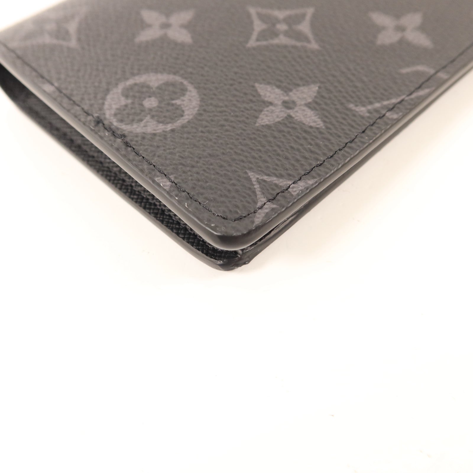 LOUIS VUITTON Monogram Eclipse Brazza銀扣長錢包