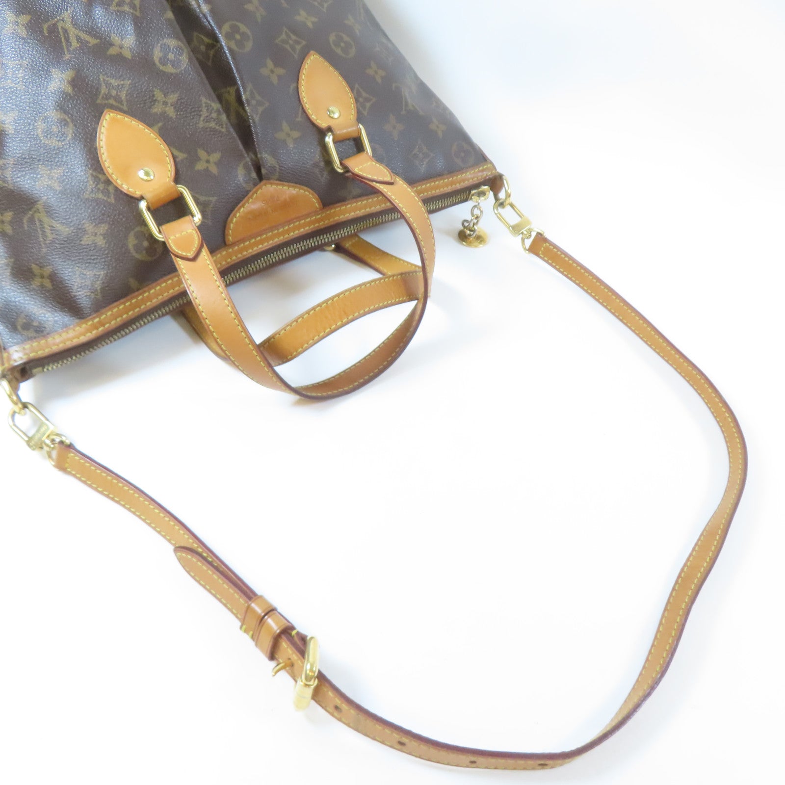 LOUIS VUITTON Monogram Palermo PM金扣手挽肩背兩用袋啡色