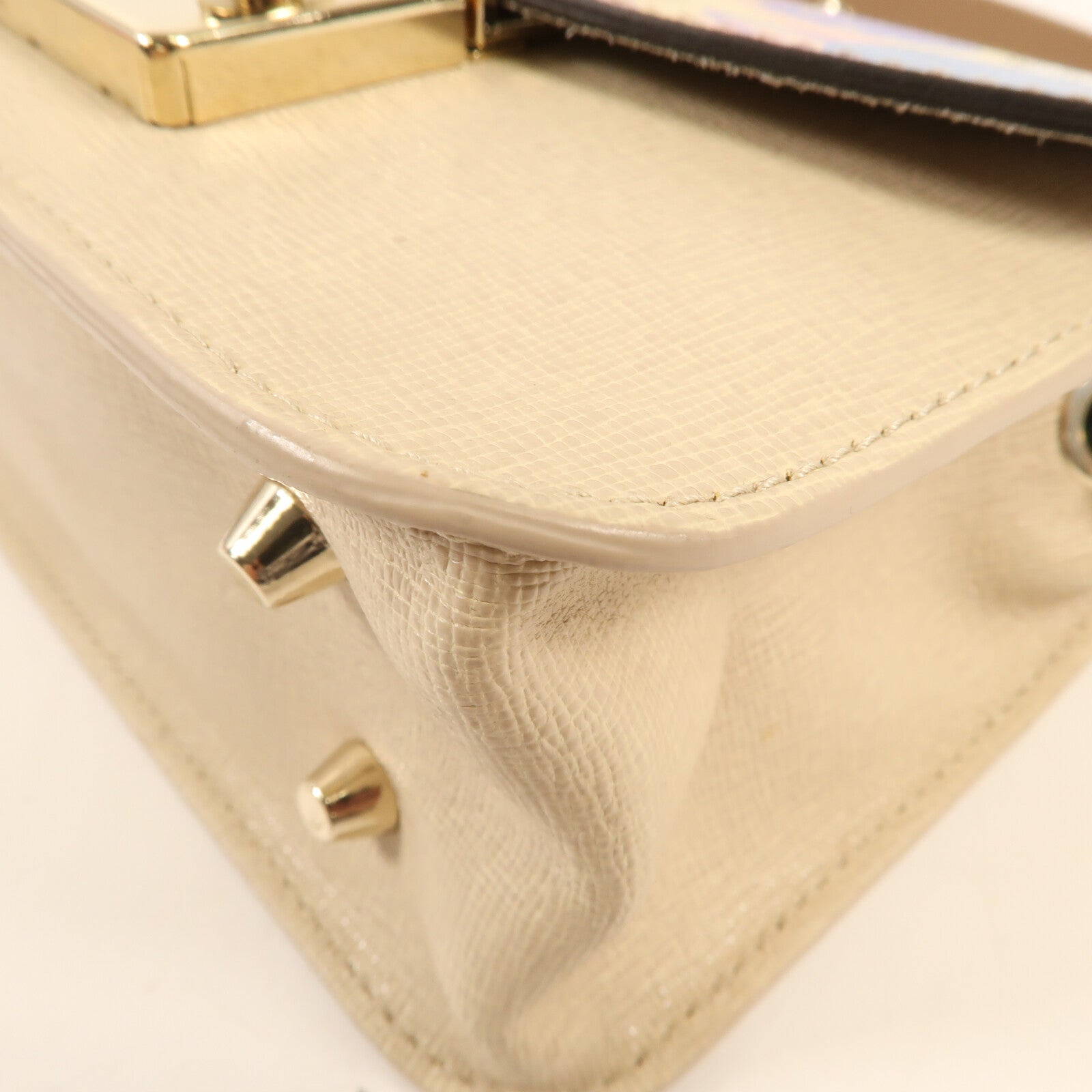 Furla 牛皮皮革Chain Bag金扣肩背袋