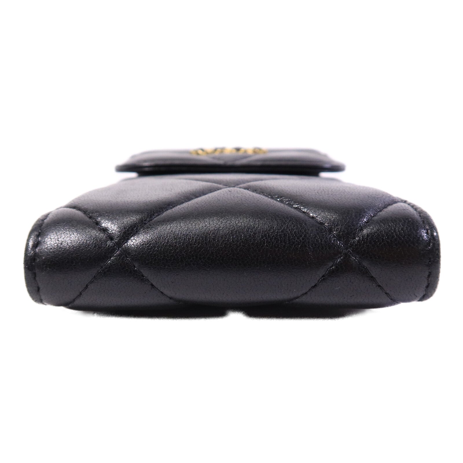 CHANEL 羊皮皮革Chanel 19 Phone Bag鏈帶手挽肩背兩用袋