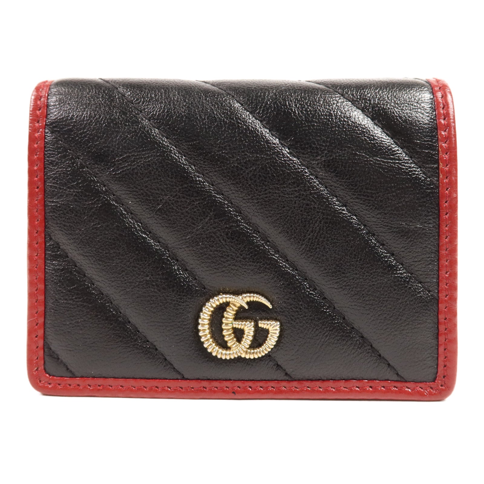 GUCCI 牛皮皮革GG Marmont Wallet金扣錢包