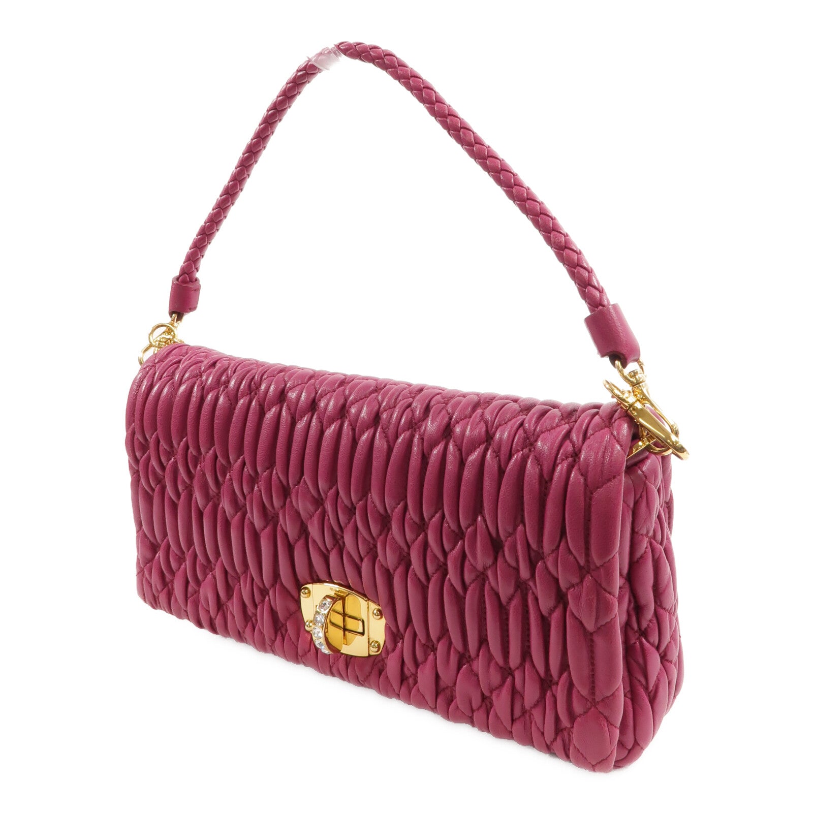 Miu Miu 羊皮皮革2Way Shoulder手挽肩背兩用袋