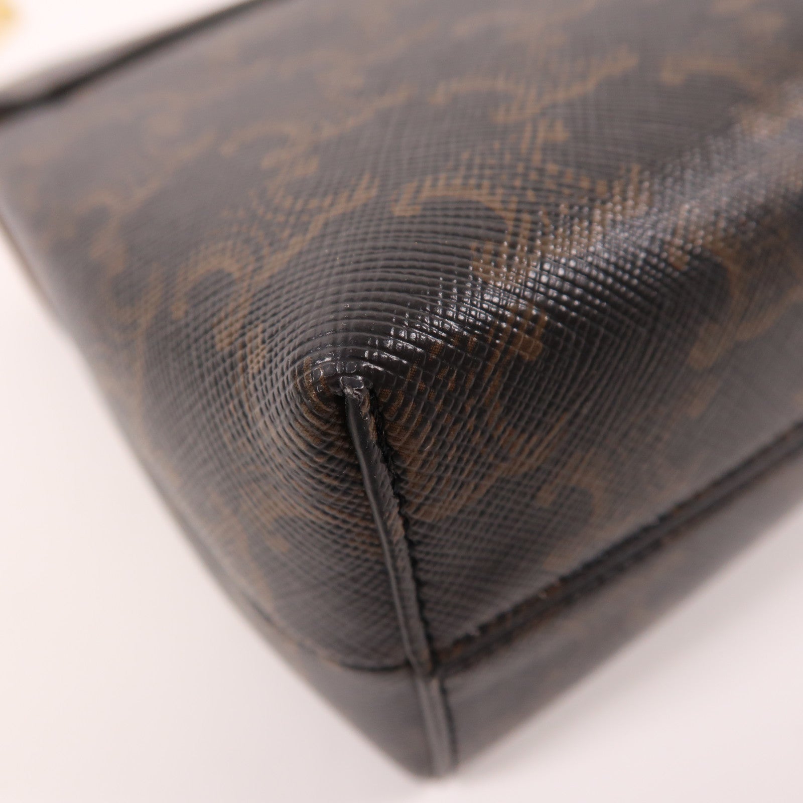 CELINE 塗層帆布Victoire Triomphe金扣鏈帶肩背袋