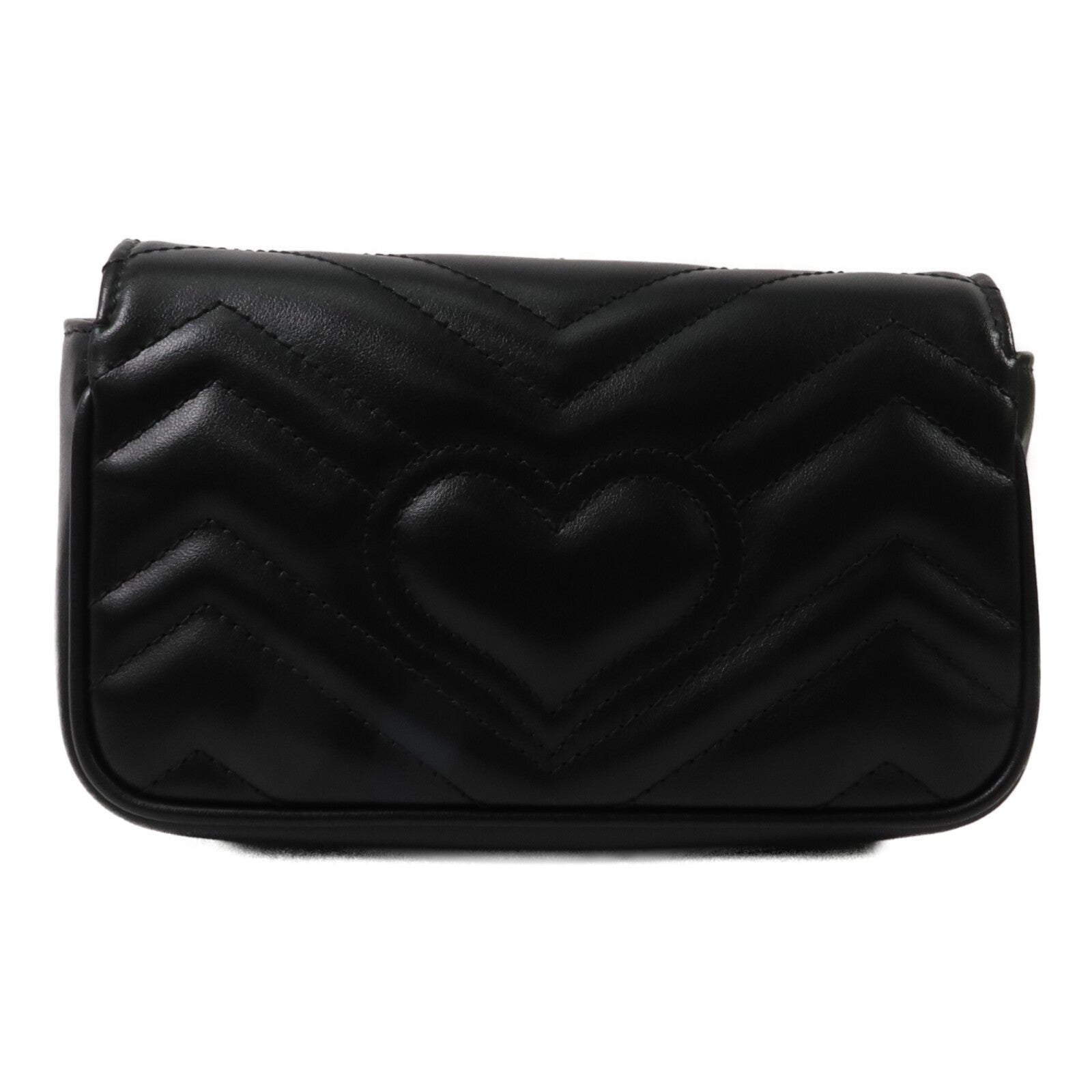 GUCCI 牛皮皮革GG Marmont Super Mini鏈帶肩背袋