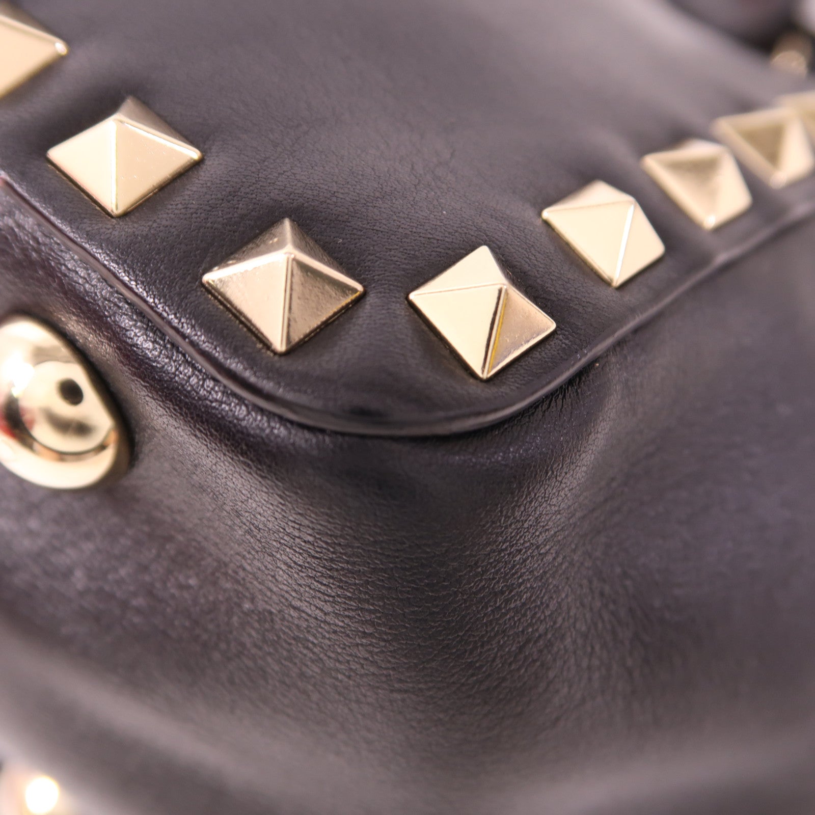 Valentino 牛皮皮革2 Way Shoulder金扣手挽肩背兩用袋