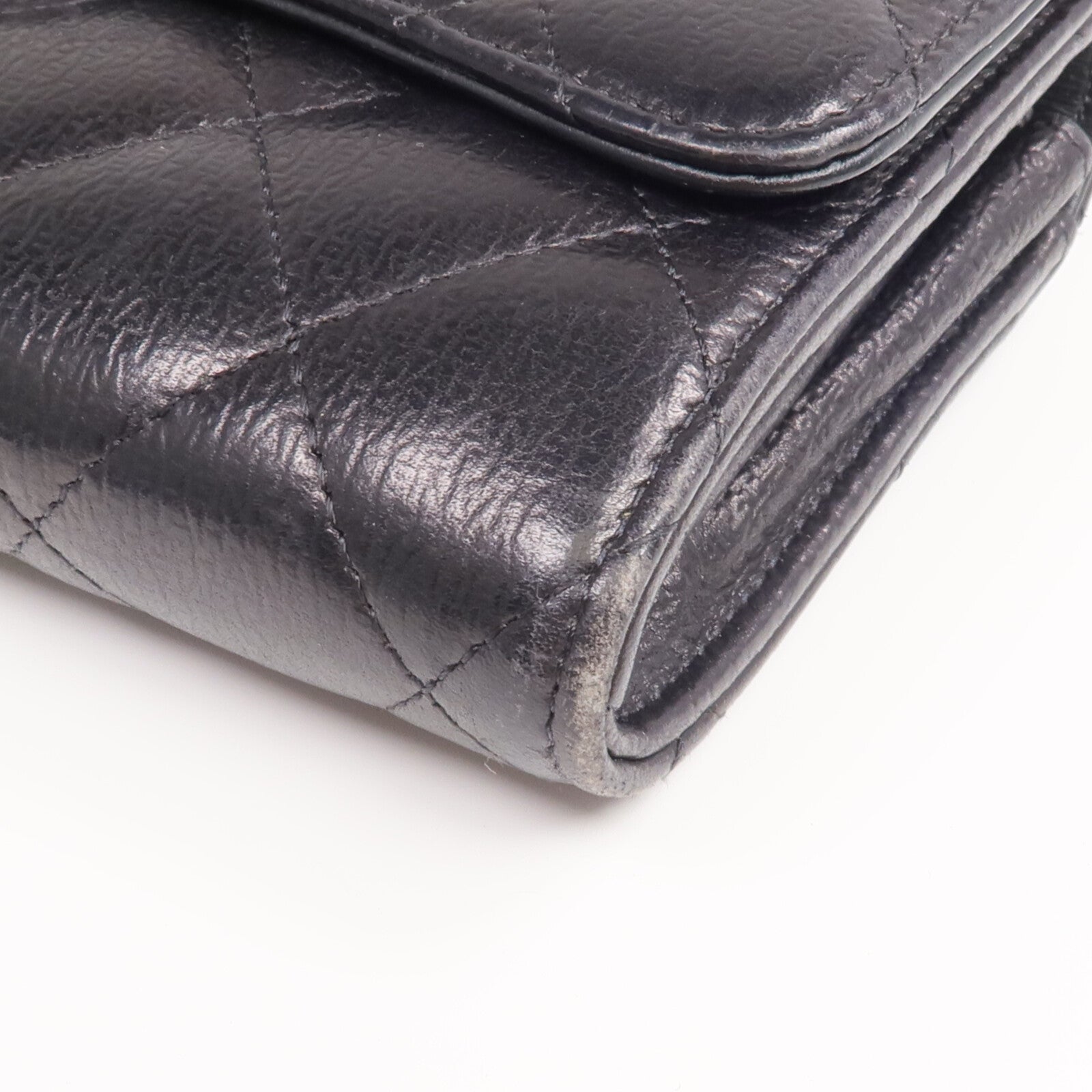 CHANEL 牛皮皮革Long Wallet金扣長錢包