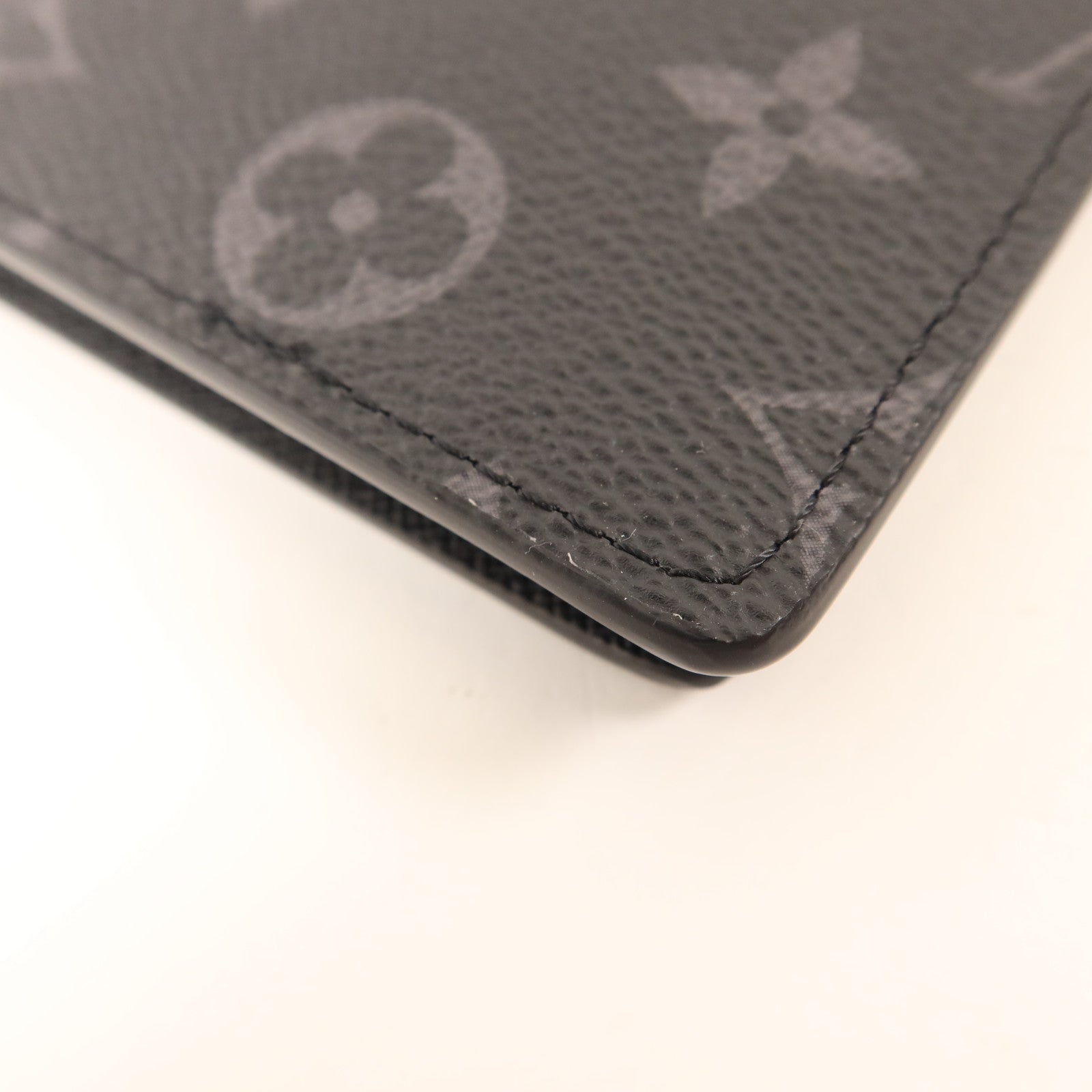LOUIS VUITTON Monogram Eclipse Brazza銀扣長錢包