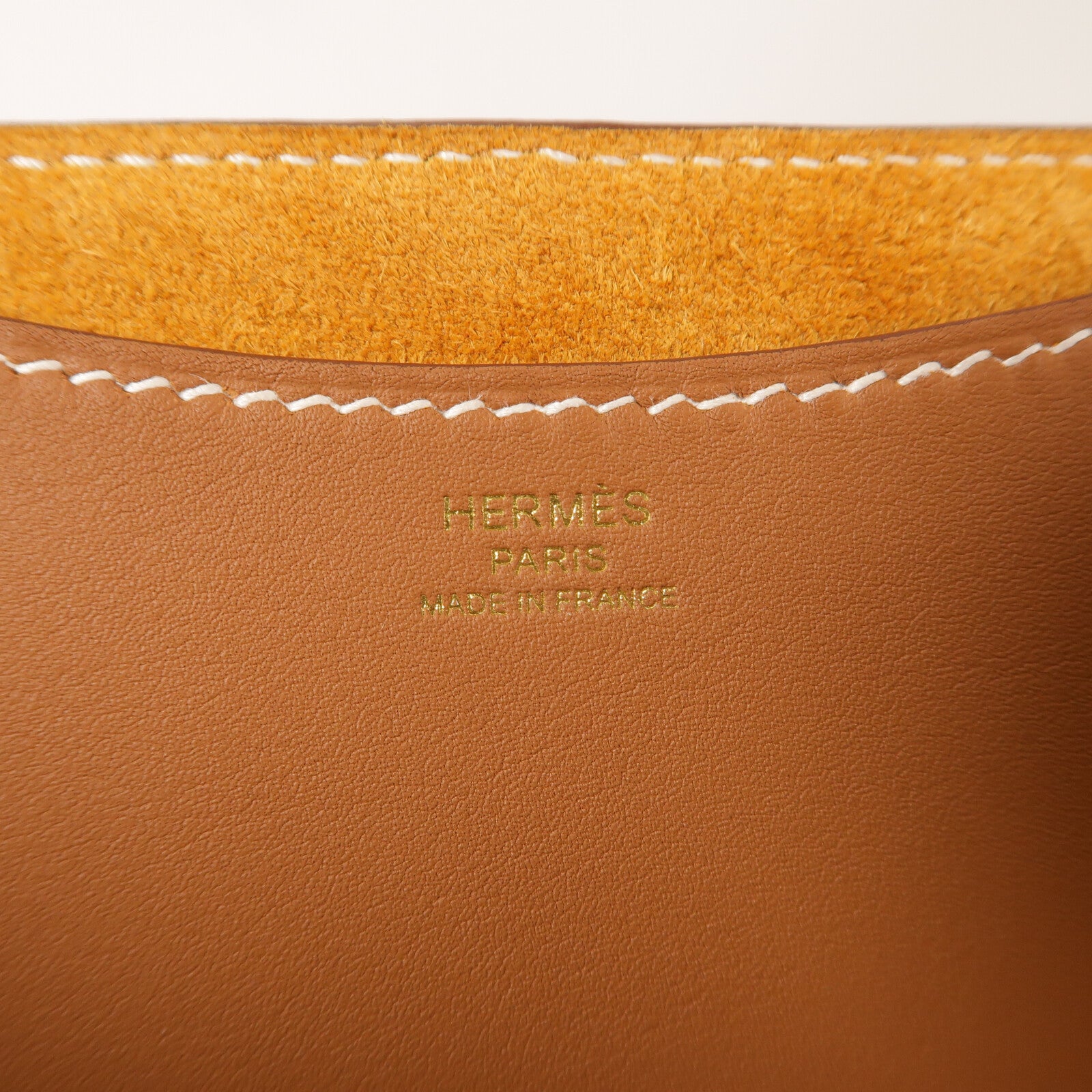 HERMES Clemence皮革In The Loop 23手挽袋Gold