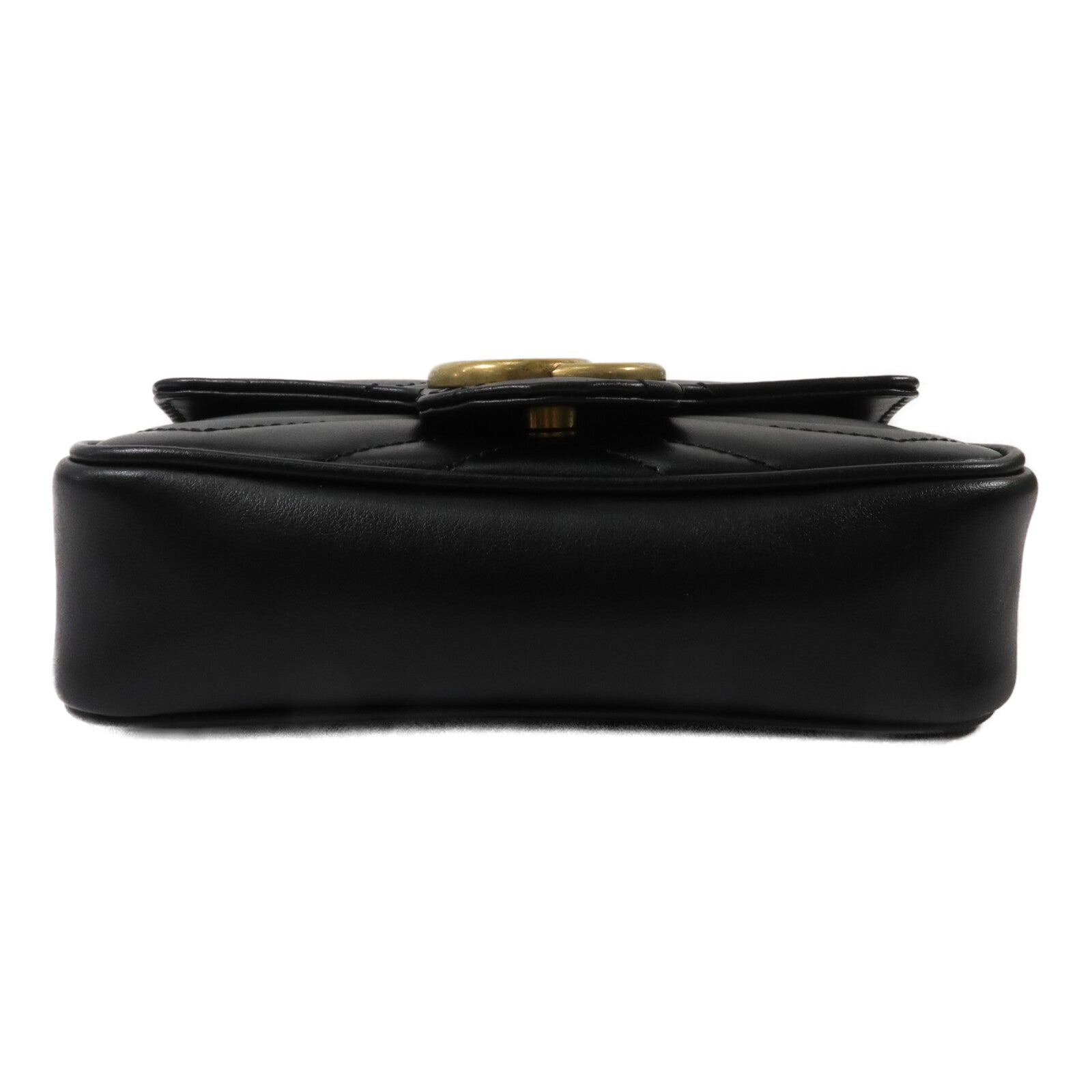GUCCI 牛皮皮革GG Marmont Super Mini鏈帶肩背袋