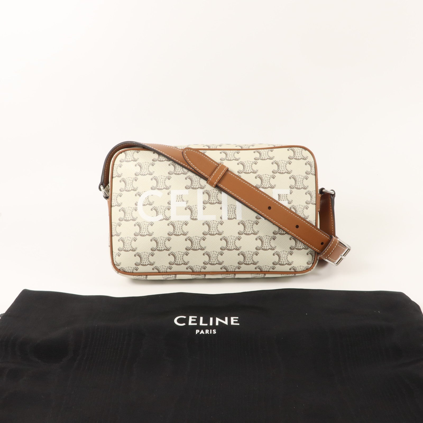 CELINE 塗層帆布Messenger Bag肩背袋