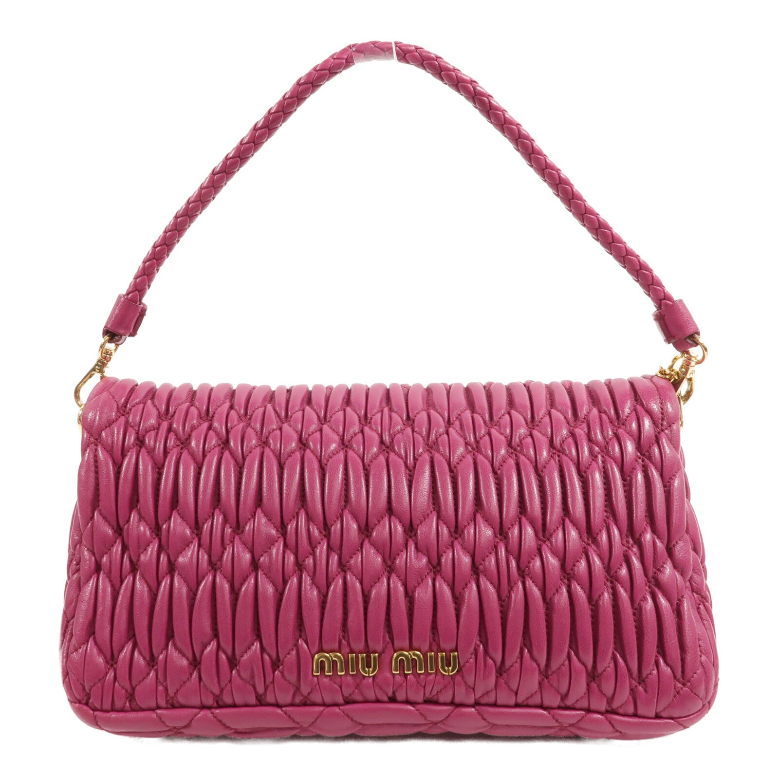 Miu Miu 羊皮皮革2Way Shoulder手挽肩背兩用袋