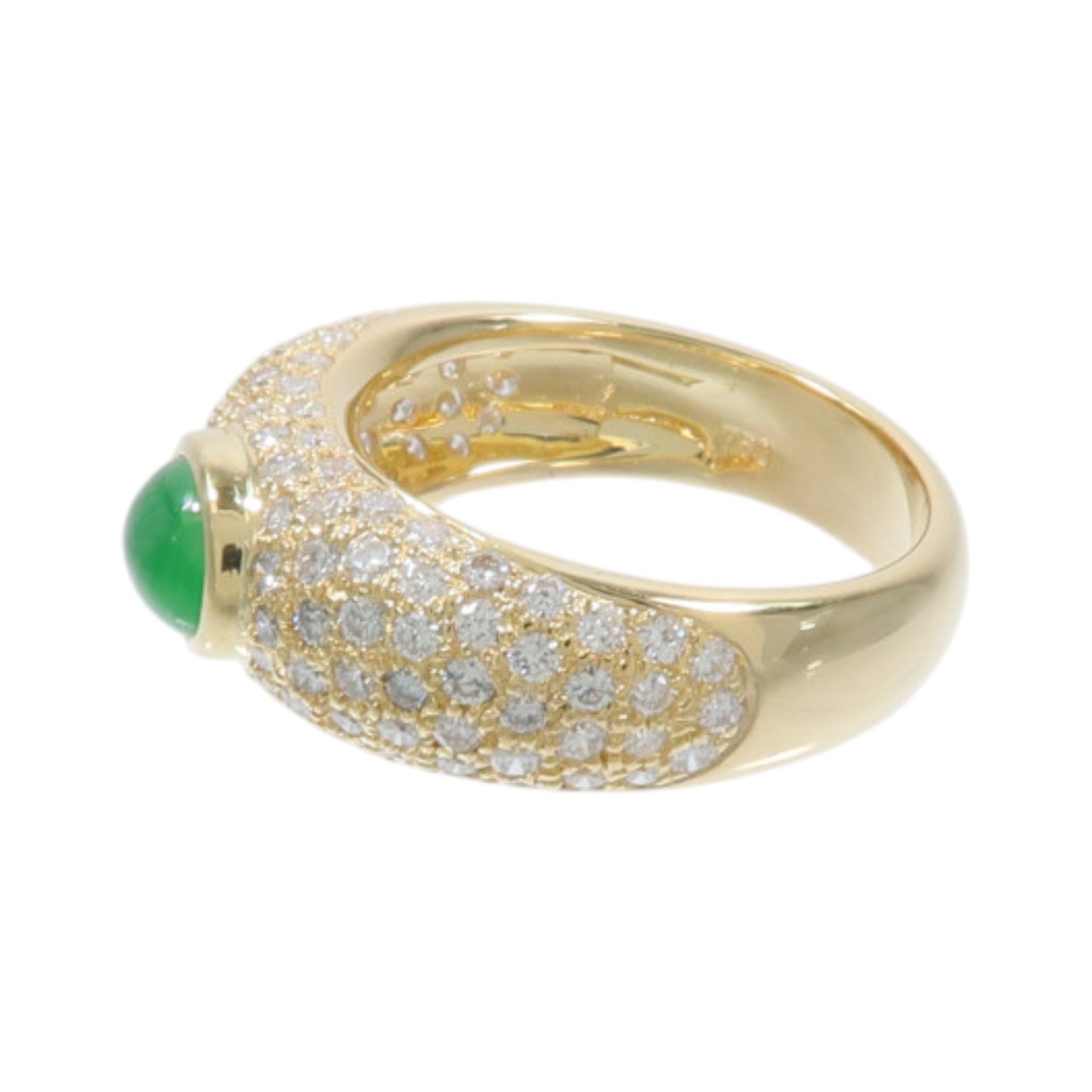 JEWELRY 18K黃金Jade Diamond Ring翡翠/鑽石戒指