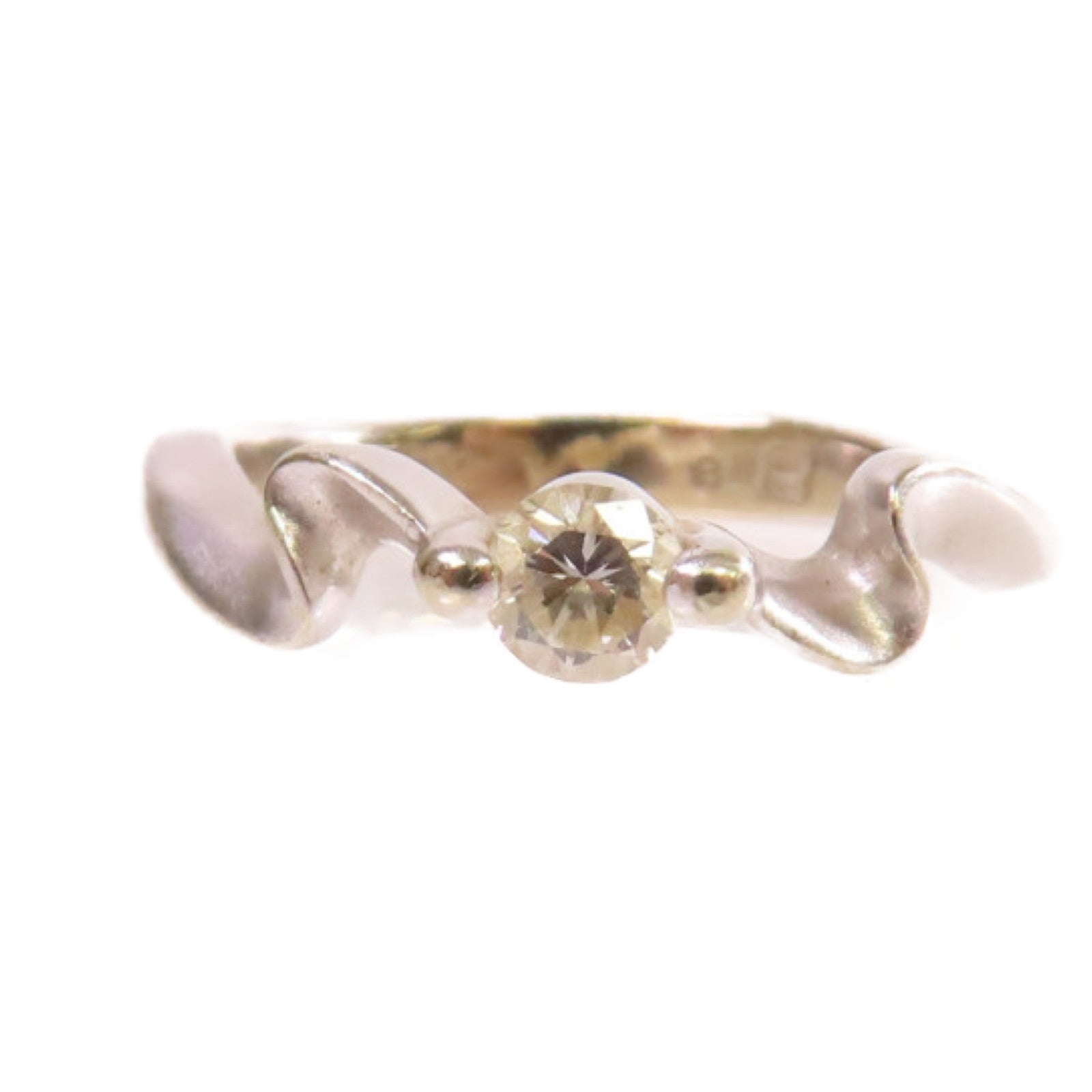 JEWELRY 【激減優惠】18K白金/鑽石Diamond Ring戒指US#4.25