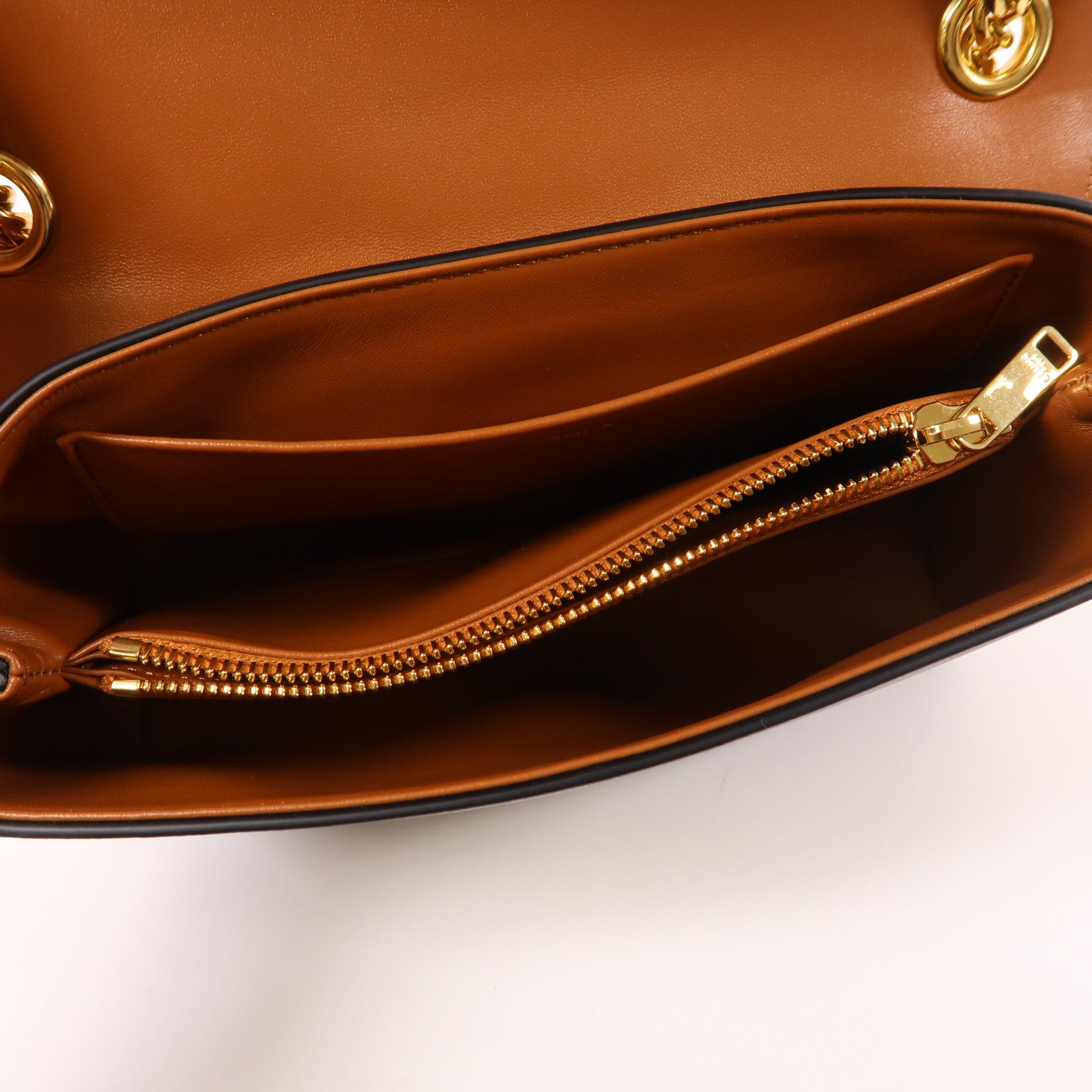 CELINE 塗層帆布Victoire Triomphe金扣鏈帶肩背袋