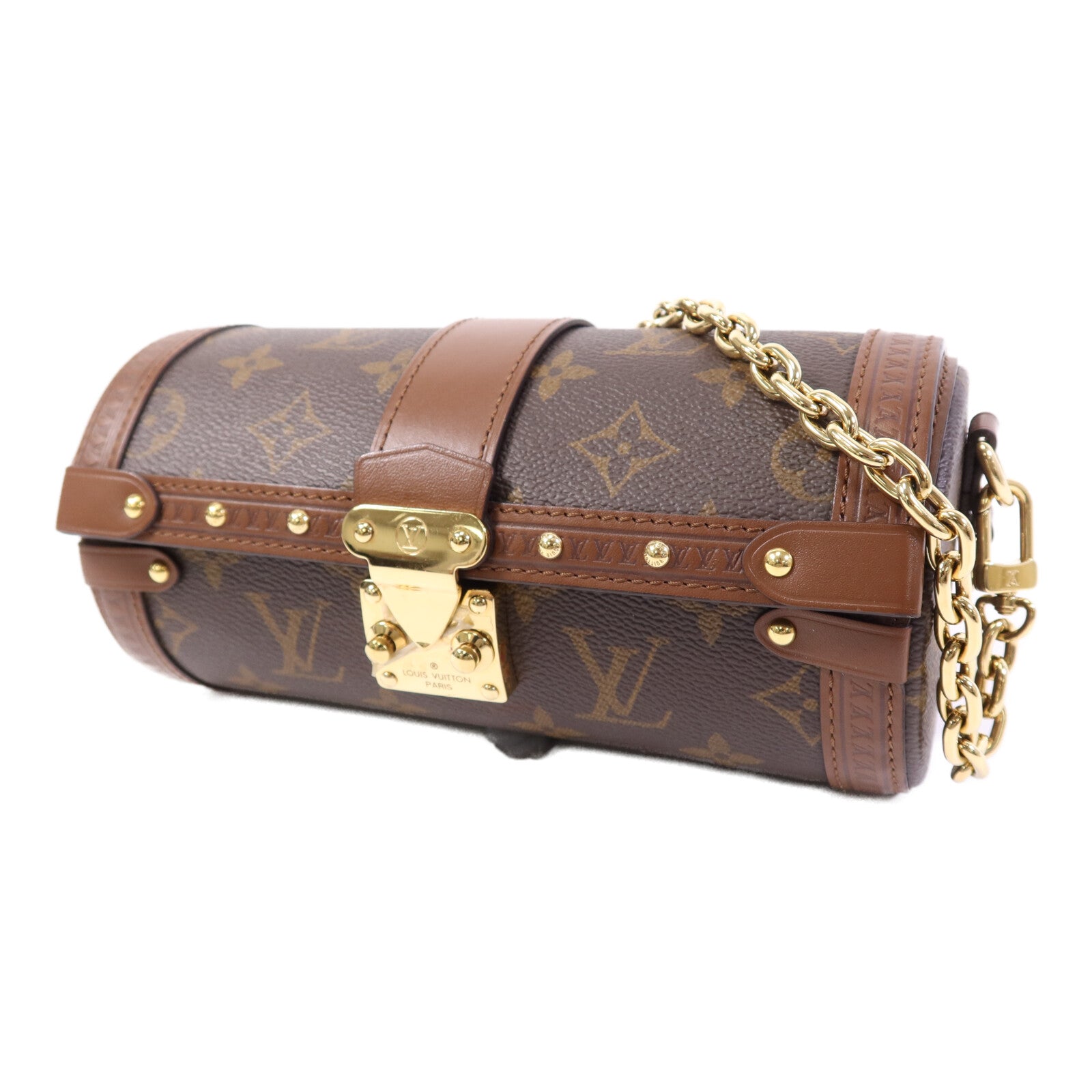 LOUIS VUITTON Monogram Papillon Trunk金扣肩背袋