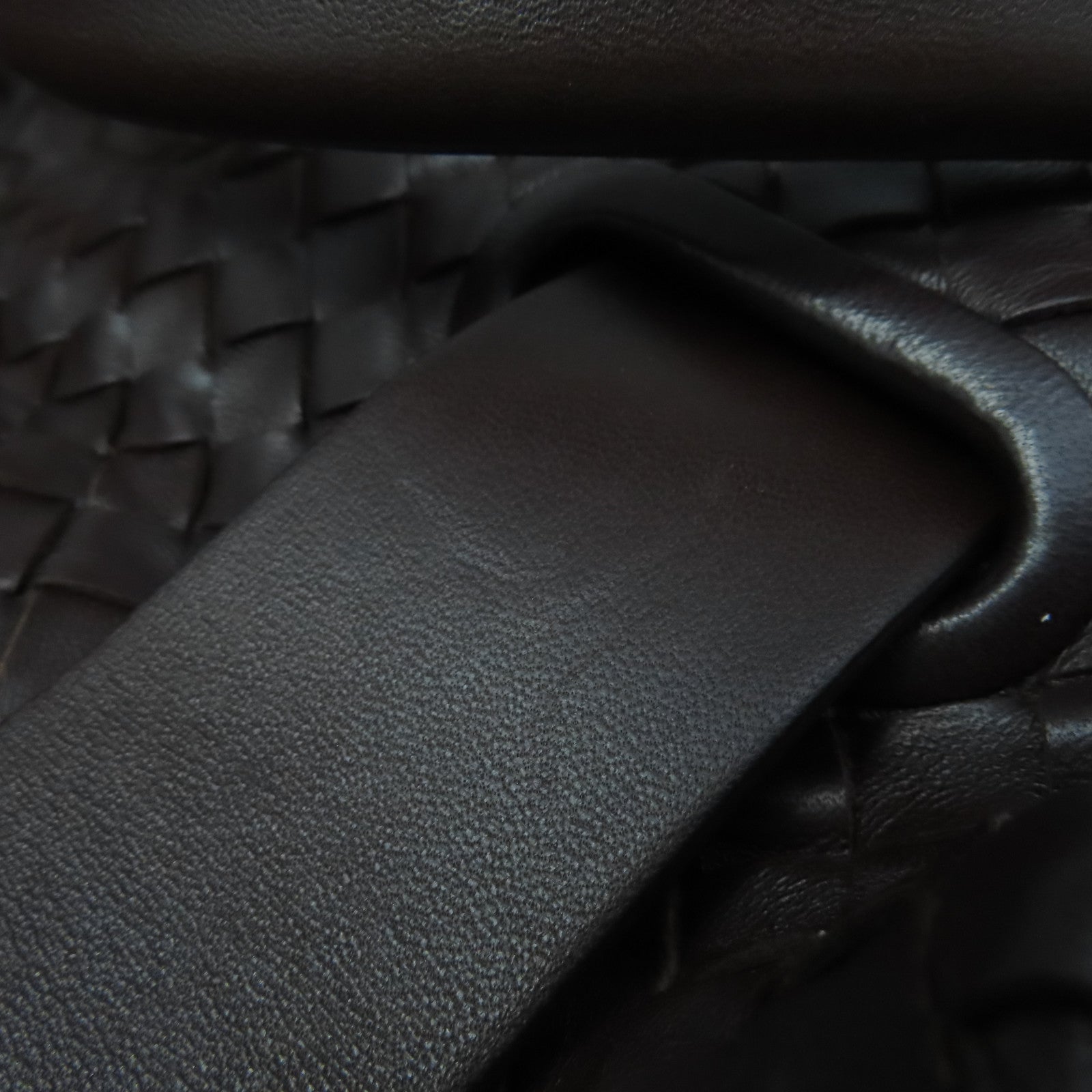 BOTTEGA VENETA 【激減優惠】織紋皮革Shoulder Bag金扣肩背袋啡色