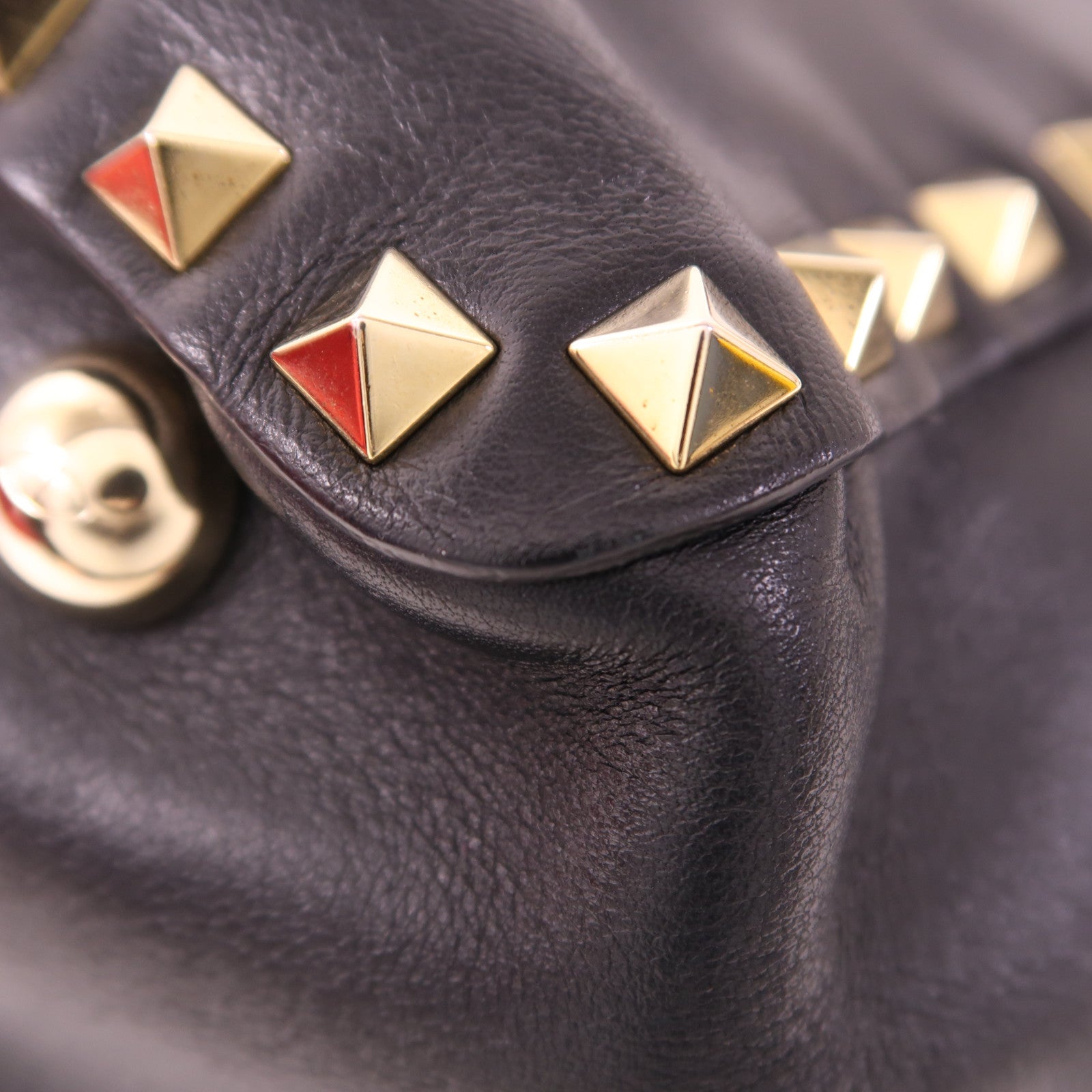 Valentino 【激減優惠】牛皮皮革2 Way Shoulder金扣手挽肩背兩用袋