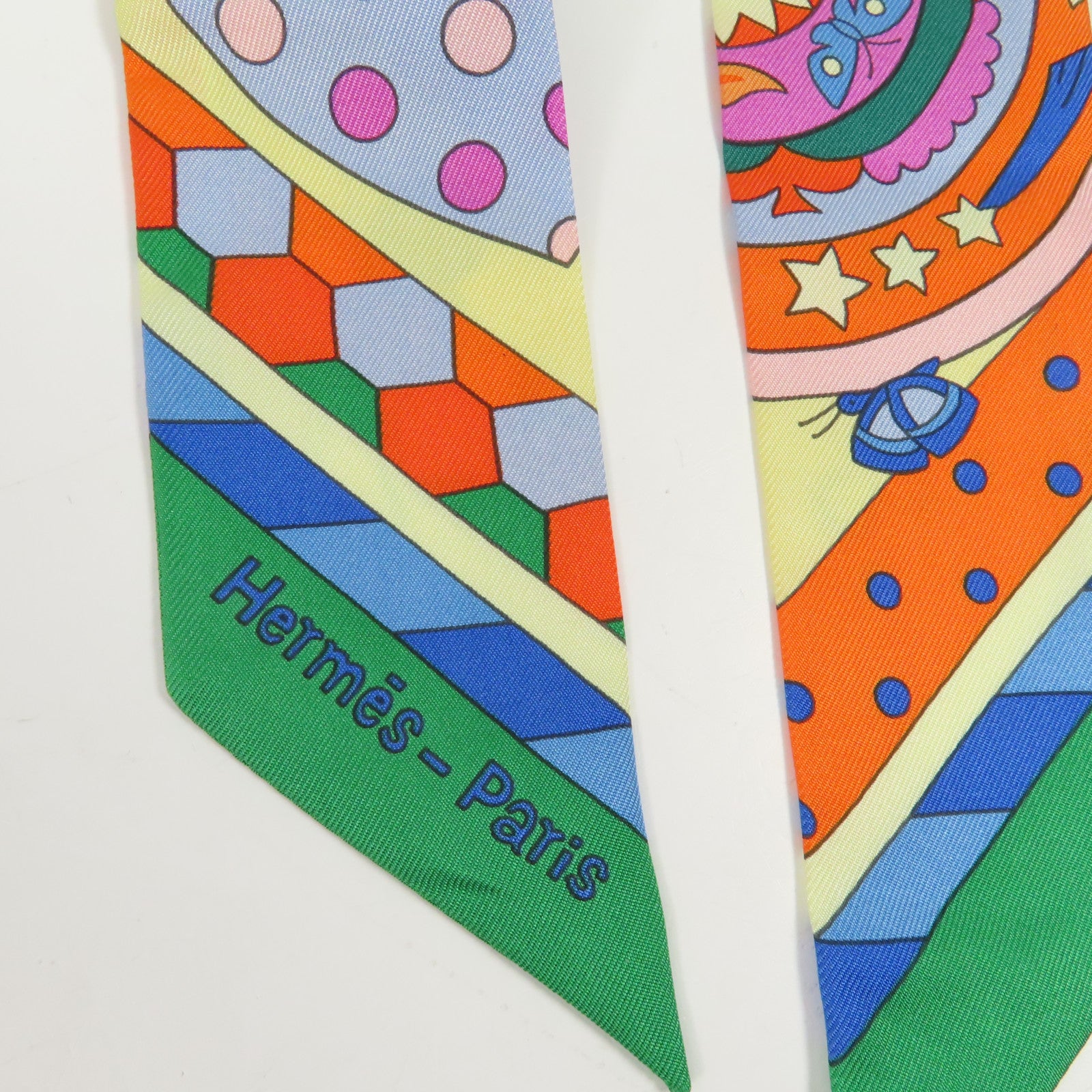 HERMES 絲質Twilly絲巾