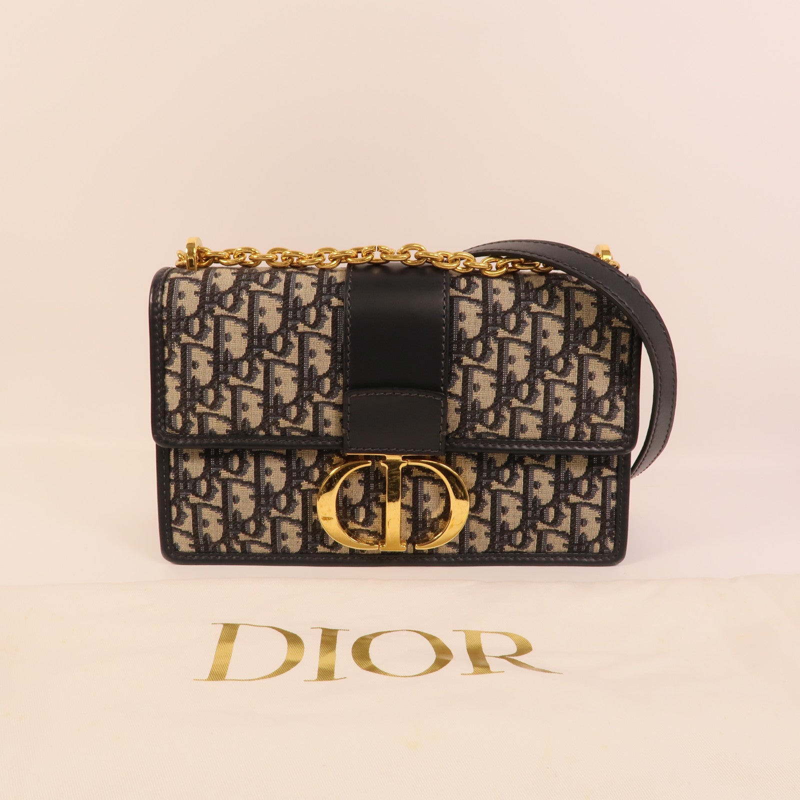 Dior 帆布30 Montaigne鏈帶肩背袋