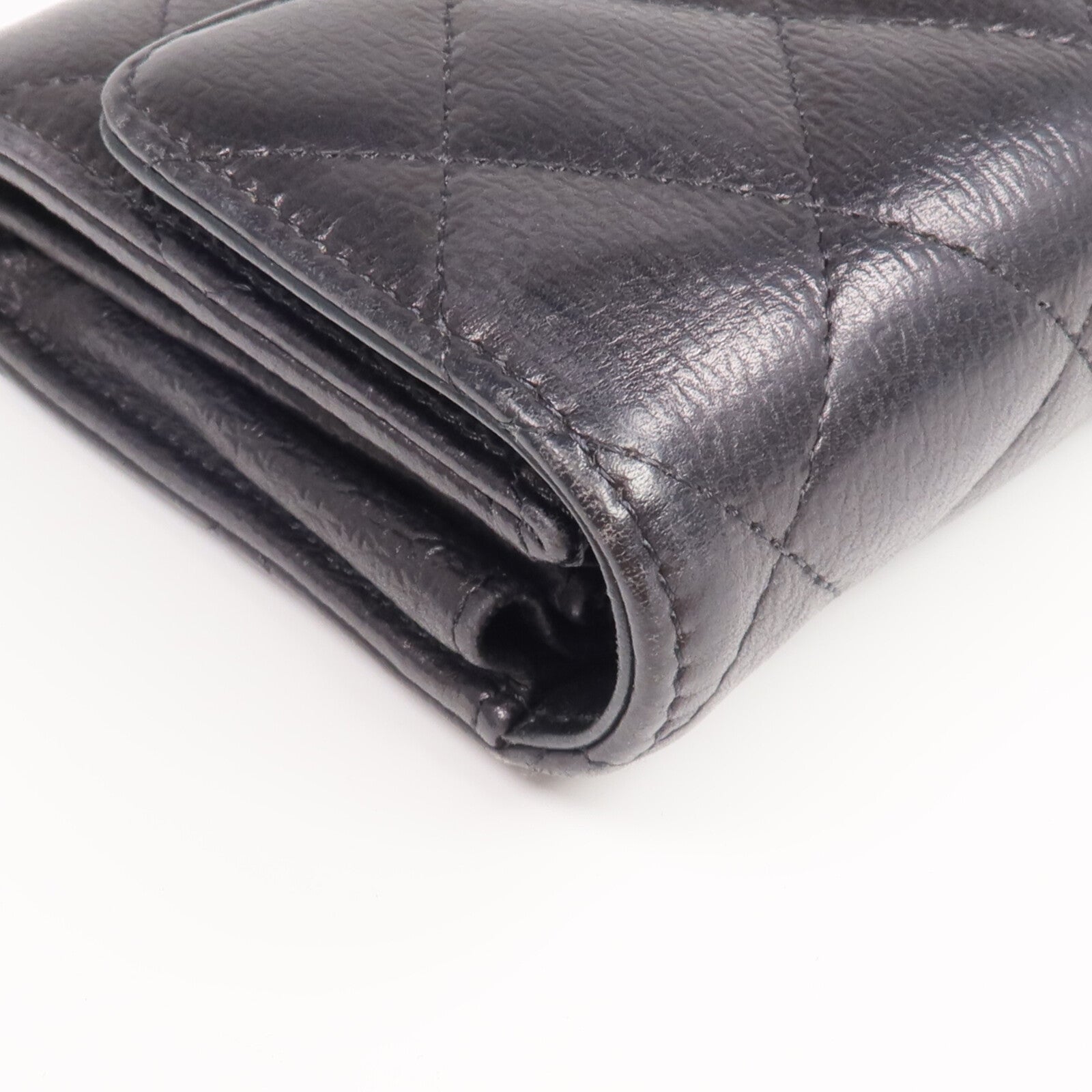 CHANEL 牛皮皮革Long Wallet金扣長錢包