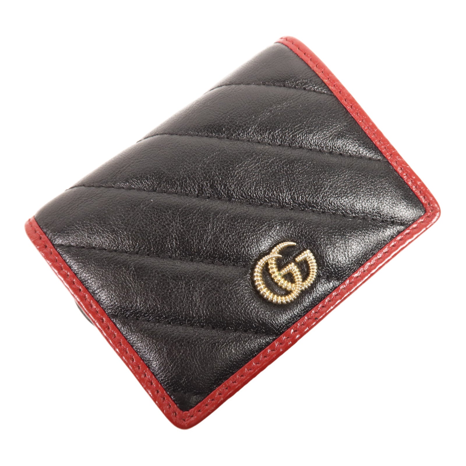 GUCCI 牛皮皮革GG Marmont Wallet金扣錢包