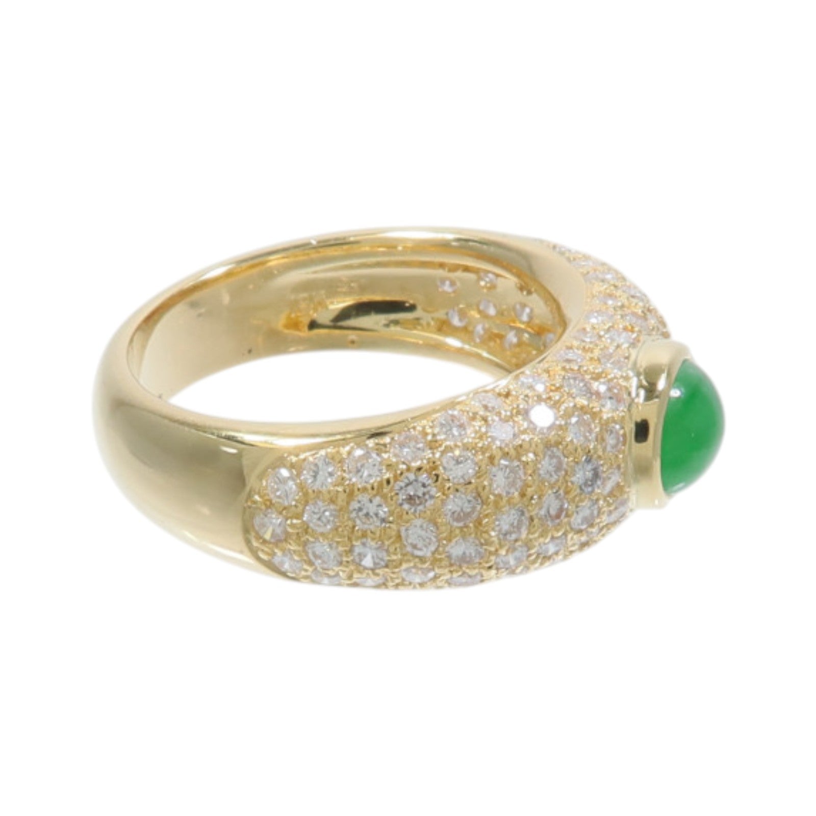 JEWELRY 18K黃金Jade Diamond Ring翡翠/鑽石戒指