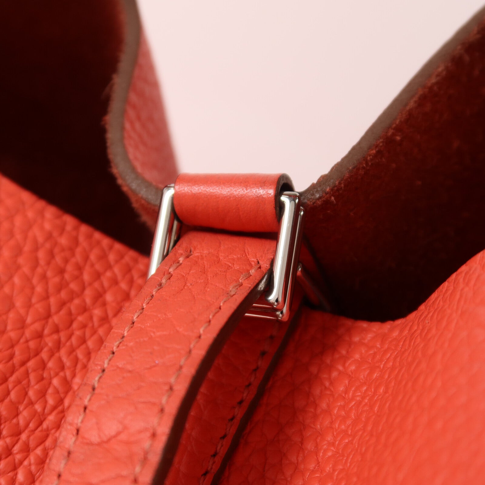 HERMES Clemence皮革Picotin MM手挽袋Rose Jaipur