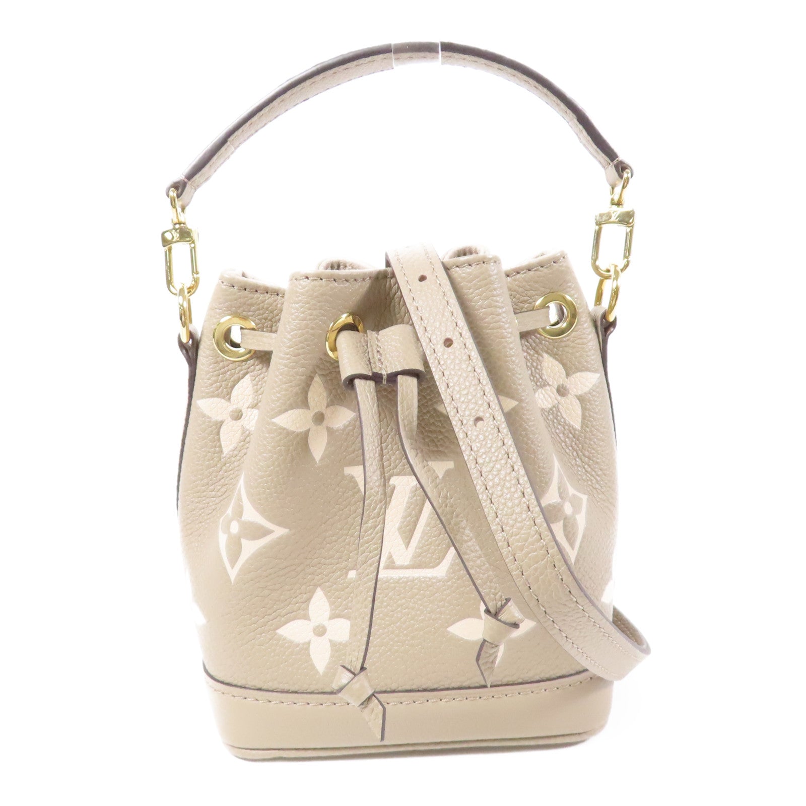 LOUIS VUITTON Monogram Empreinte Nano Noe金扣手挽肩背兩用袋