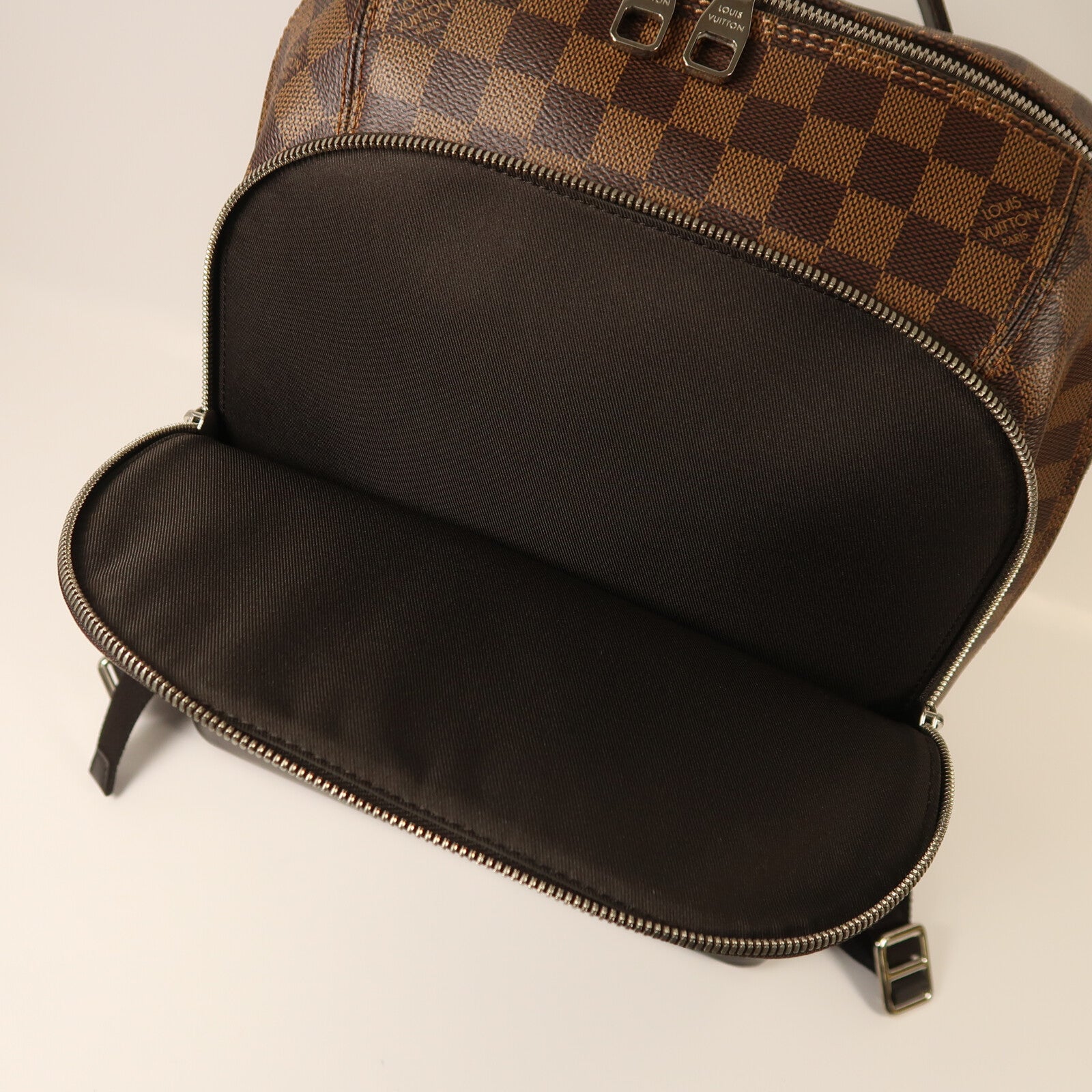 LOUIS VUITTON Damier Ebene Jake Backpack銀扣背包