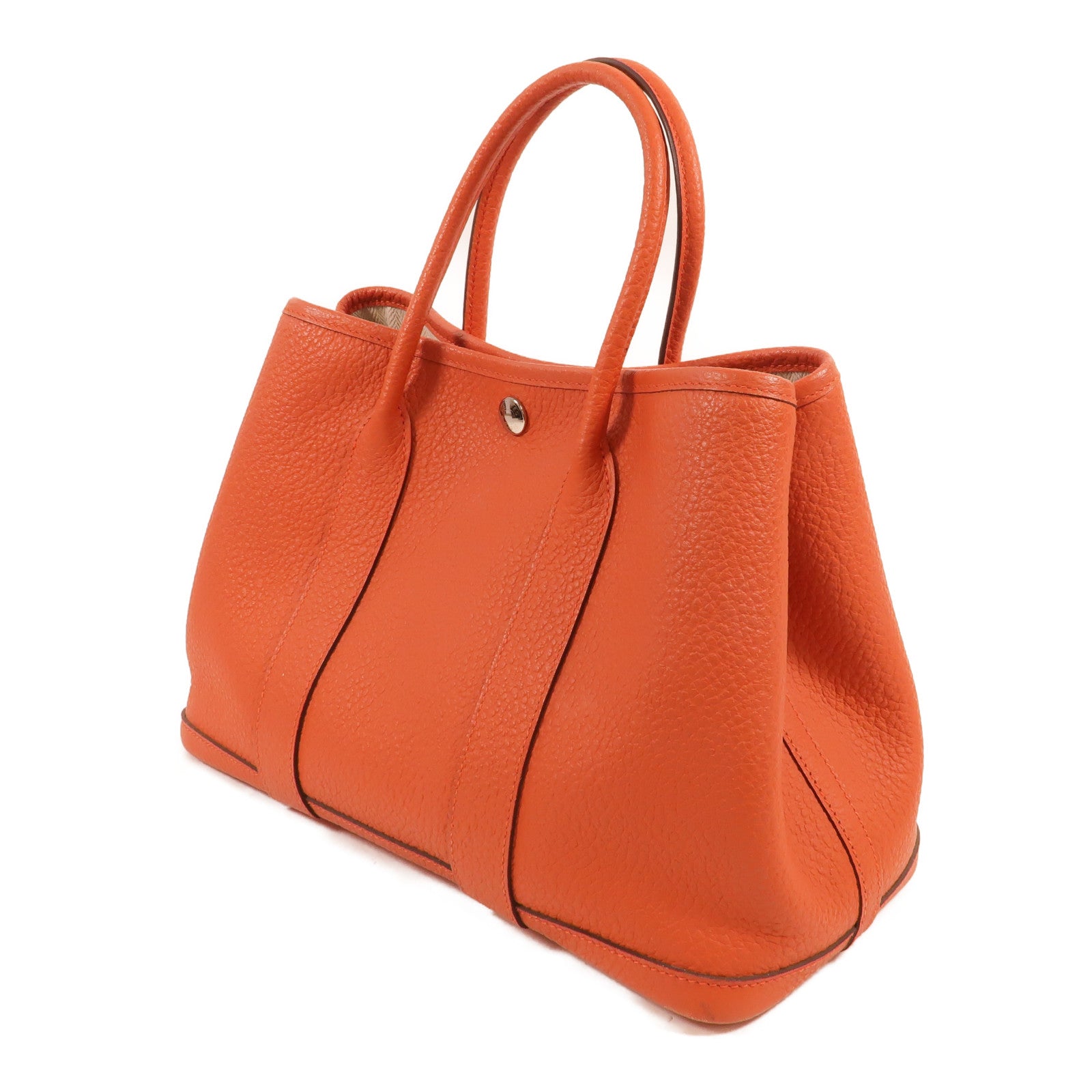 HERMES Clemence皮革Garden Party TPM手挽袋Capucine