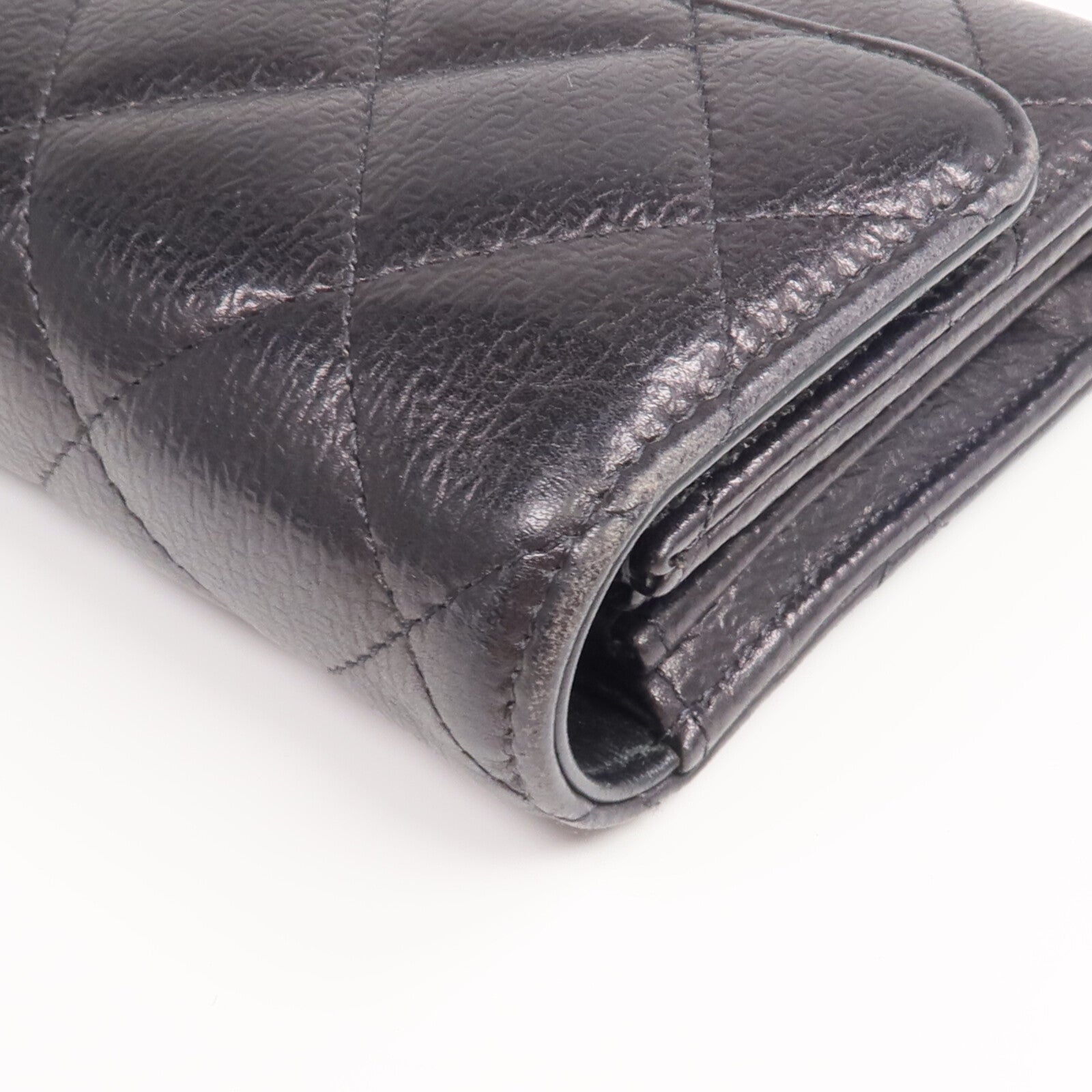 CHANEL 牛皮皮革Long Wallet金扣長錢包