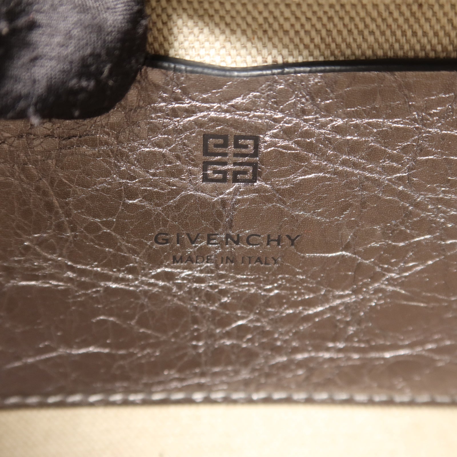GIVENCHY 牛皮皮革Shoulder Bag銀扣手挽肩背兩用袋