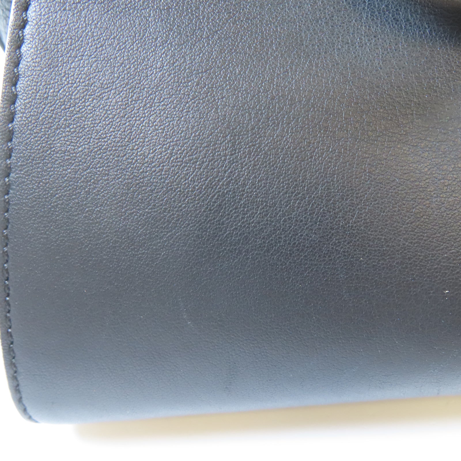 FENDI 【激減優惠】牛皮皮革Handbag銀扣手挽肩背兩用袋黑色