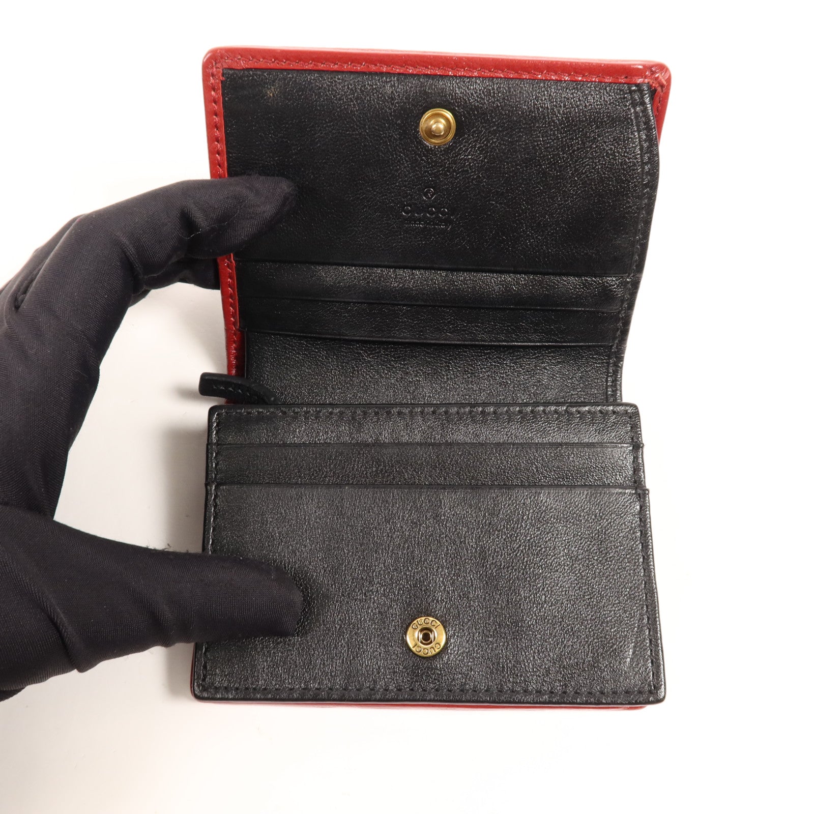 GUCCI 牛皮皮革GG Marmont Wallet金扣錢包