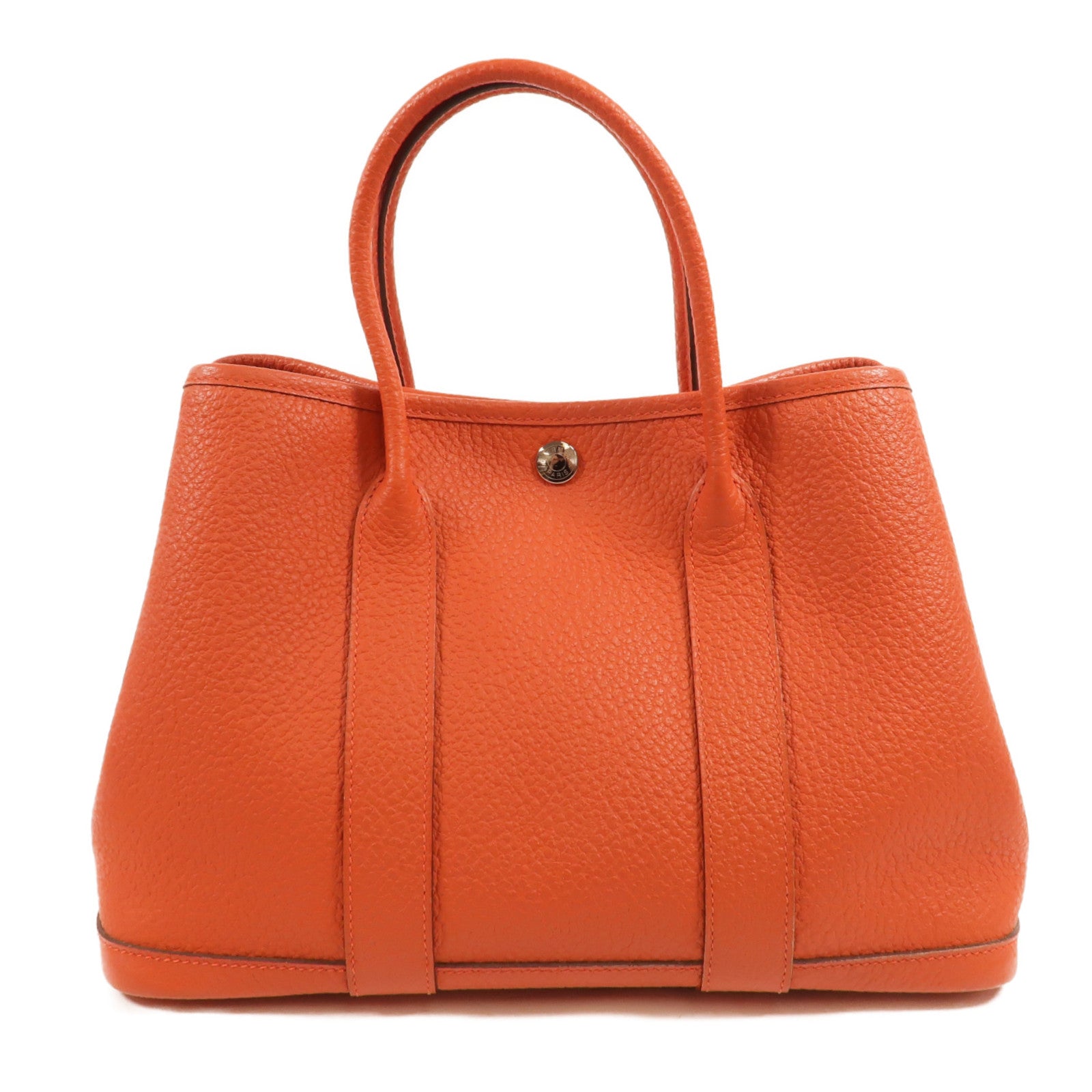 HERMES Clemence皮革Garden Party TPM手挽袋Capucine