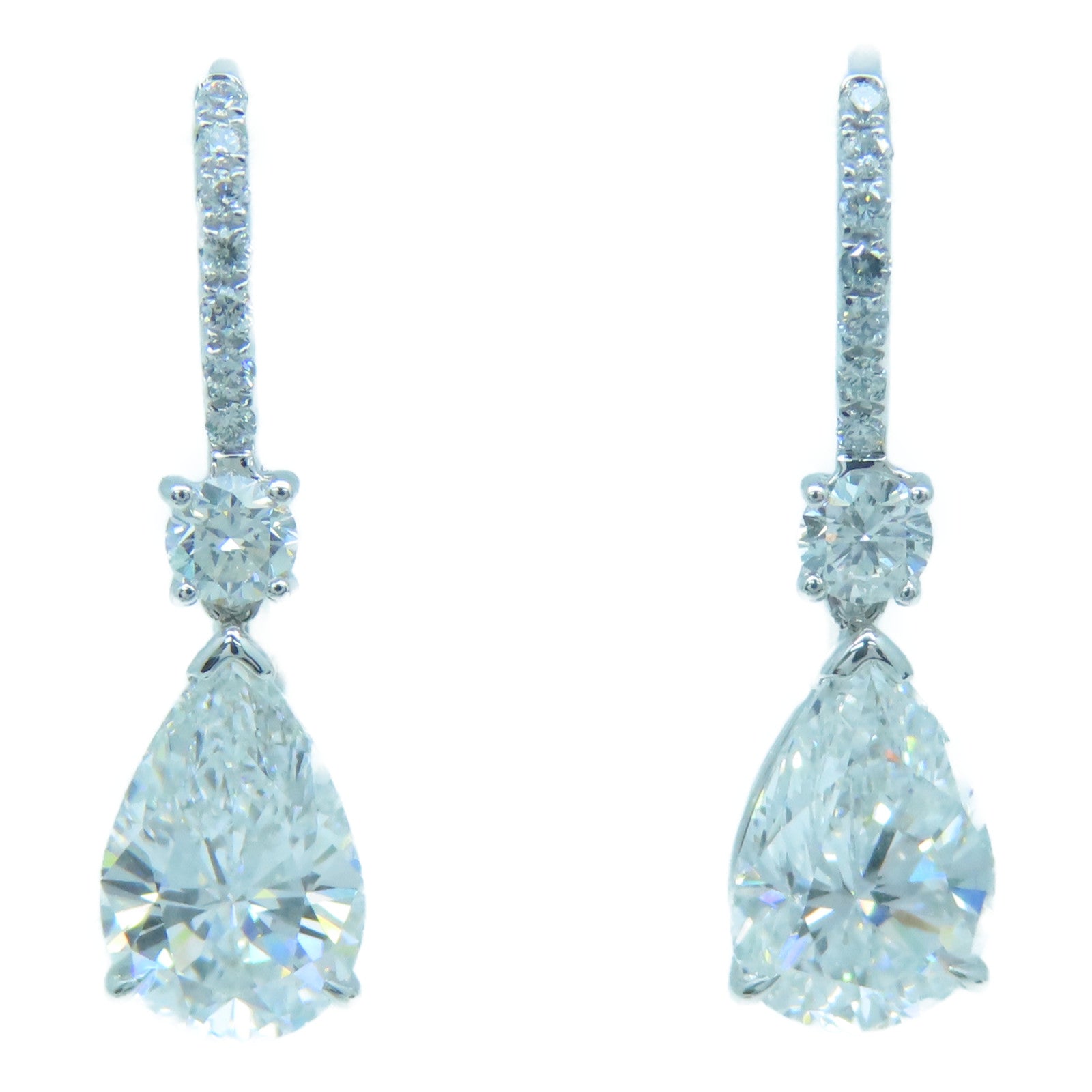 JEWELRY 【激減優惠】18K白金Diamond Earrings0.24ct鑽石/2.00ct鑽石耳環