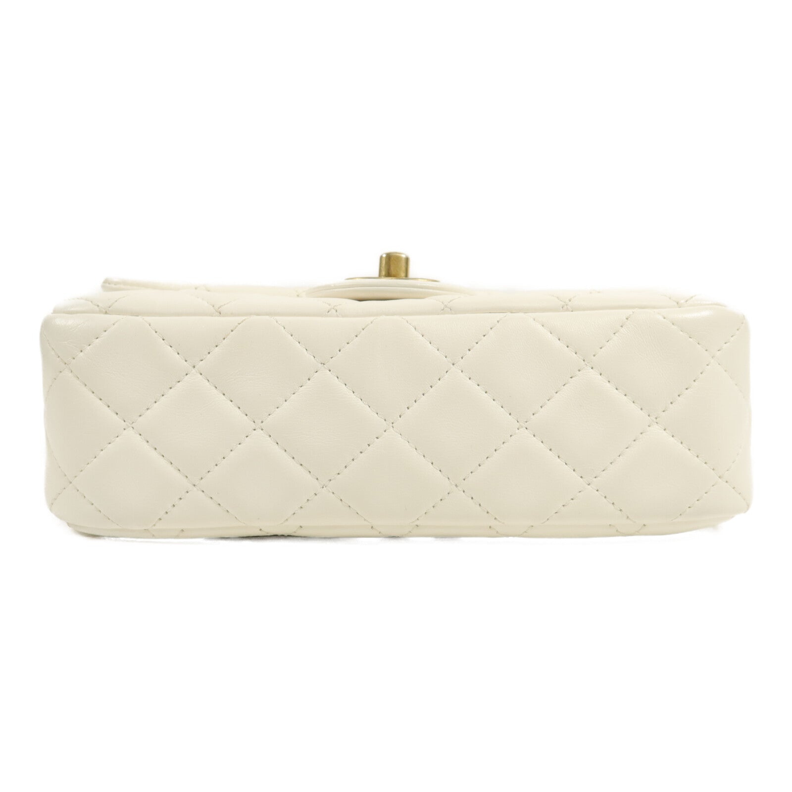 CHANEL 羊皮皮革Mini Classic 20 Gold Ball鏈帶肩背袋
