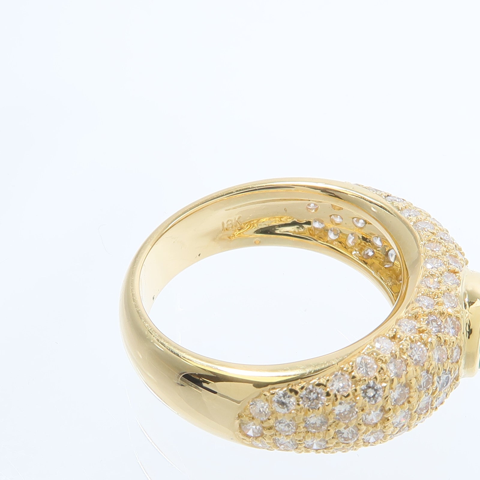 JEWELRY 18K黃金Jade Diamond Ring翡翠/鑽石戒指