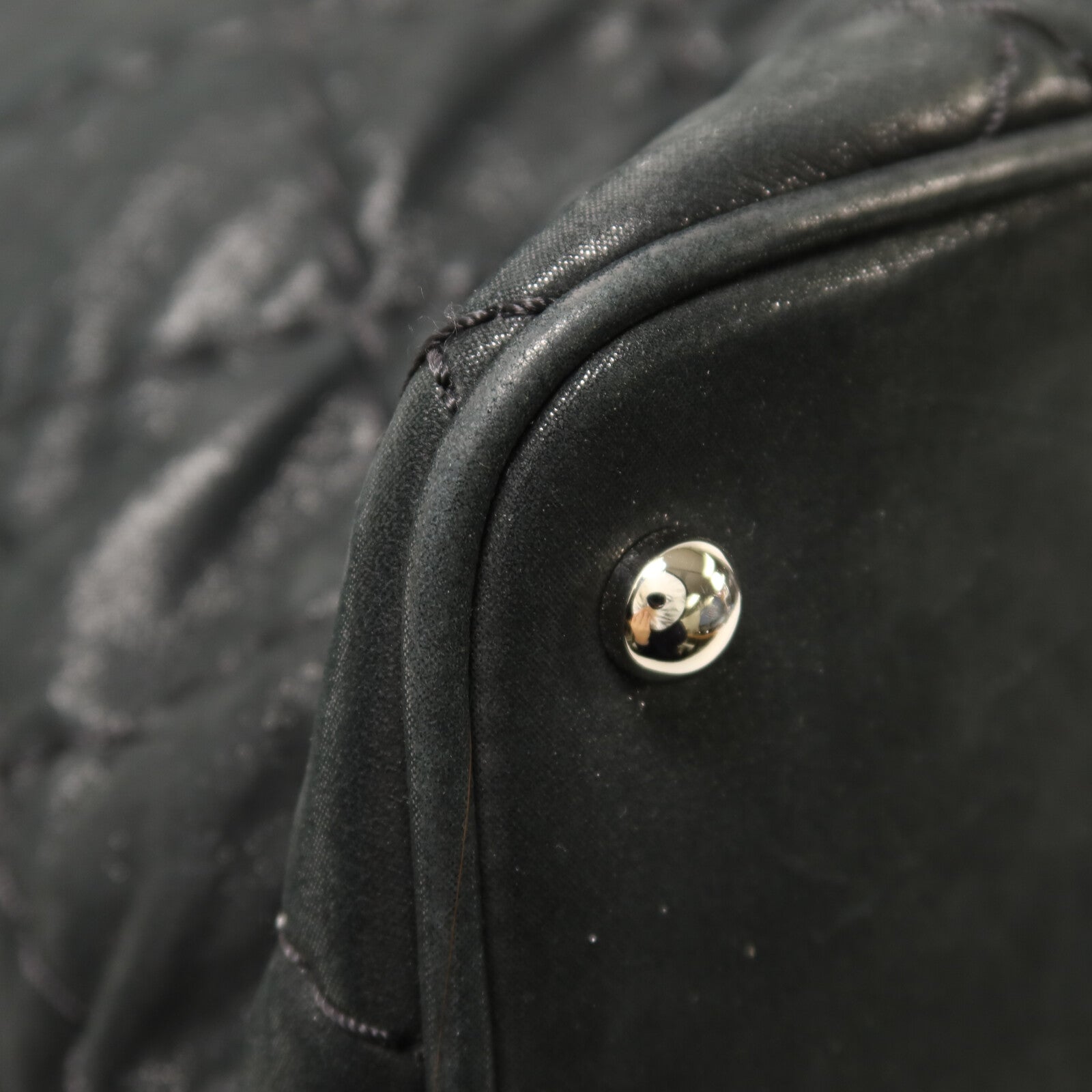 CHANEL 牛皮皮革Shoulder Bag銀扣手挽肩背兩用袋