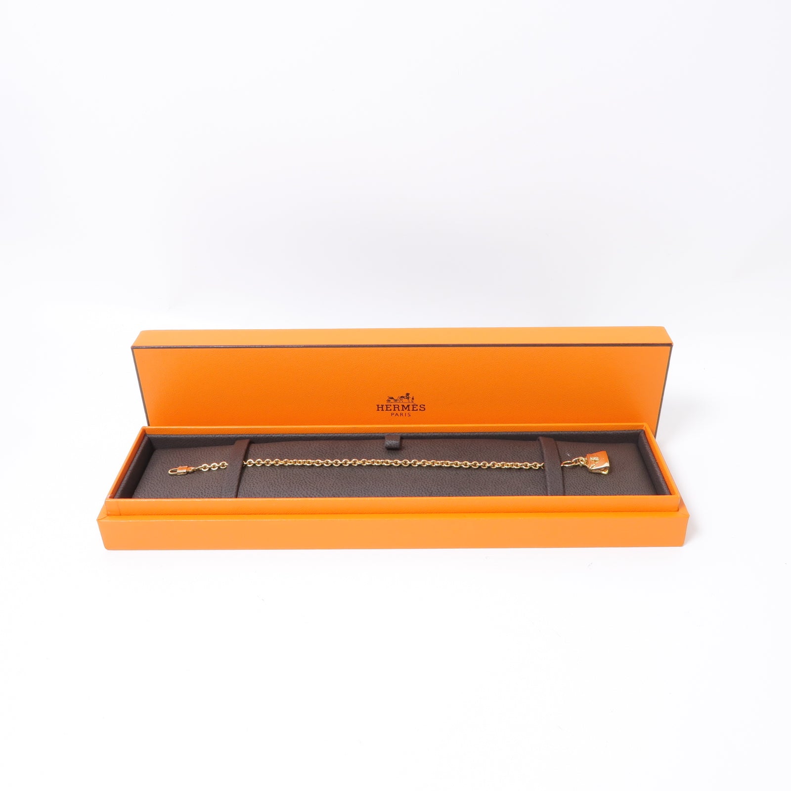 HERMES 18K玫瑰金Amulettes Kelly Pampille 0.04ct鑽石手鏈