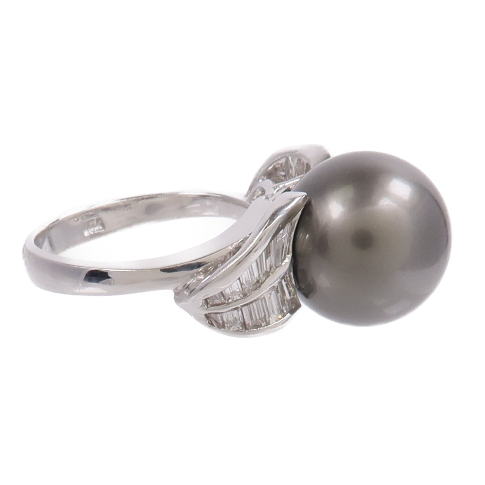 JEWELRY 18K白金Pearl Diamond Ring珍珠/鑽石戒指