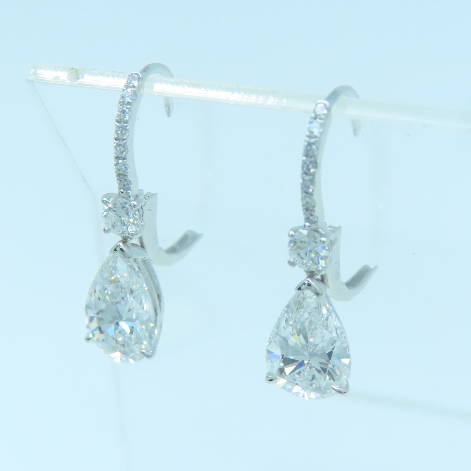JEWELRY 【激減優惠】18K白金Diamond Earrings0.24ct鑽石/2.00ct鑽石耳環