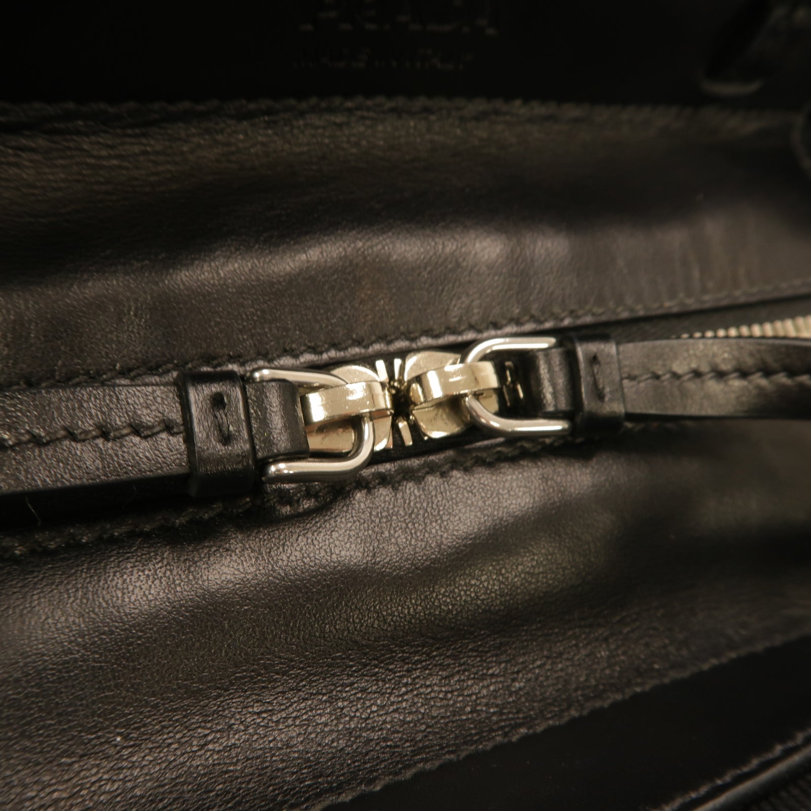 PRADA 帆布2way Shoulder Bag銀扣手挽肩背兩用袋橙色