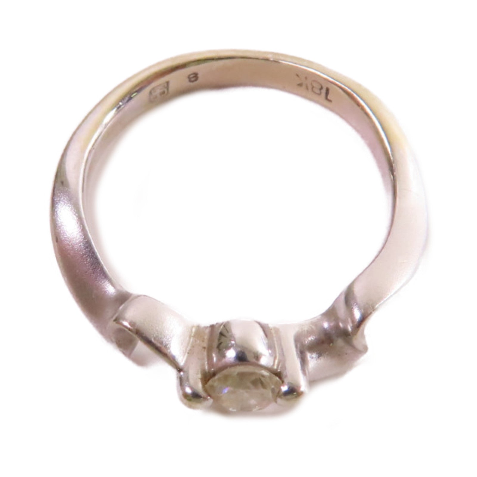 JEWELRY 【激減優惠】18K白金/鑽石Diamond Ring戒指US#4.25
