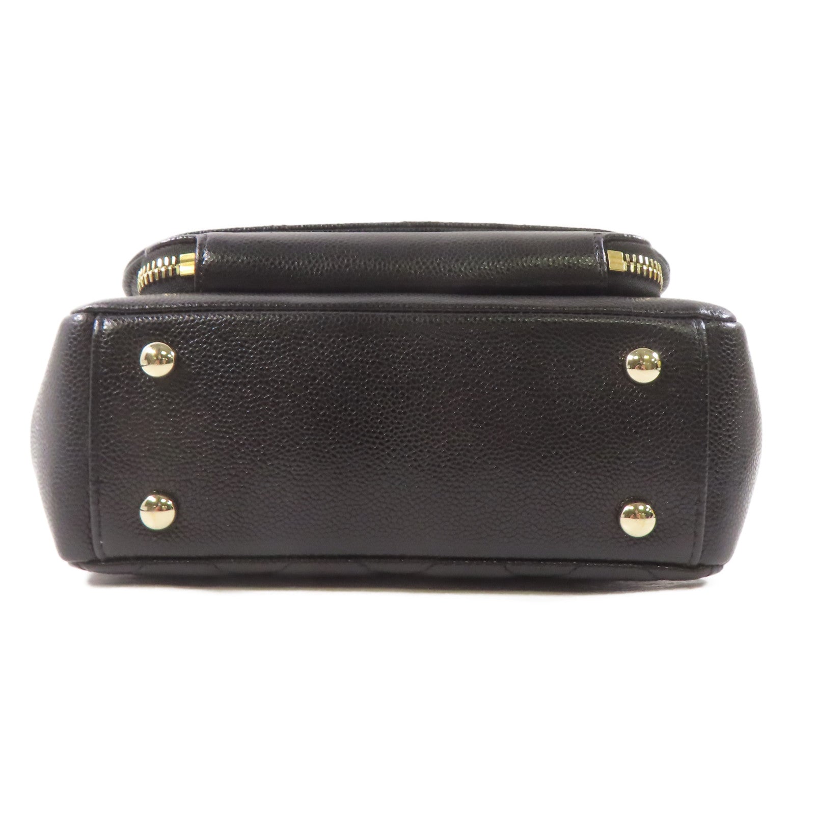 CHANEL 牛皮皮革2 Way Shoulder Bag金扣手挽肩背兩用袋黑色