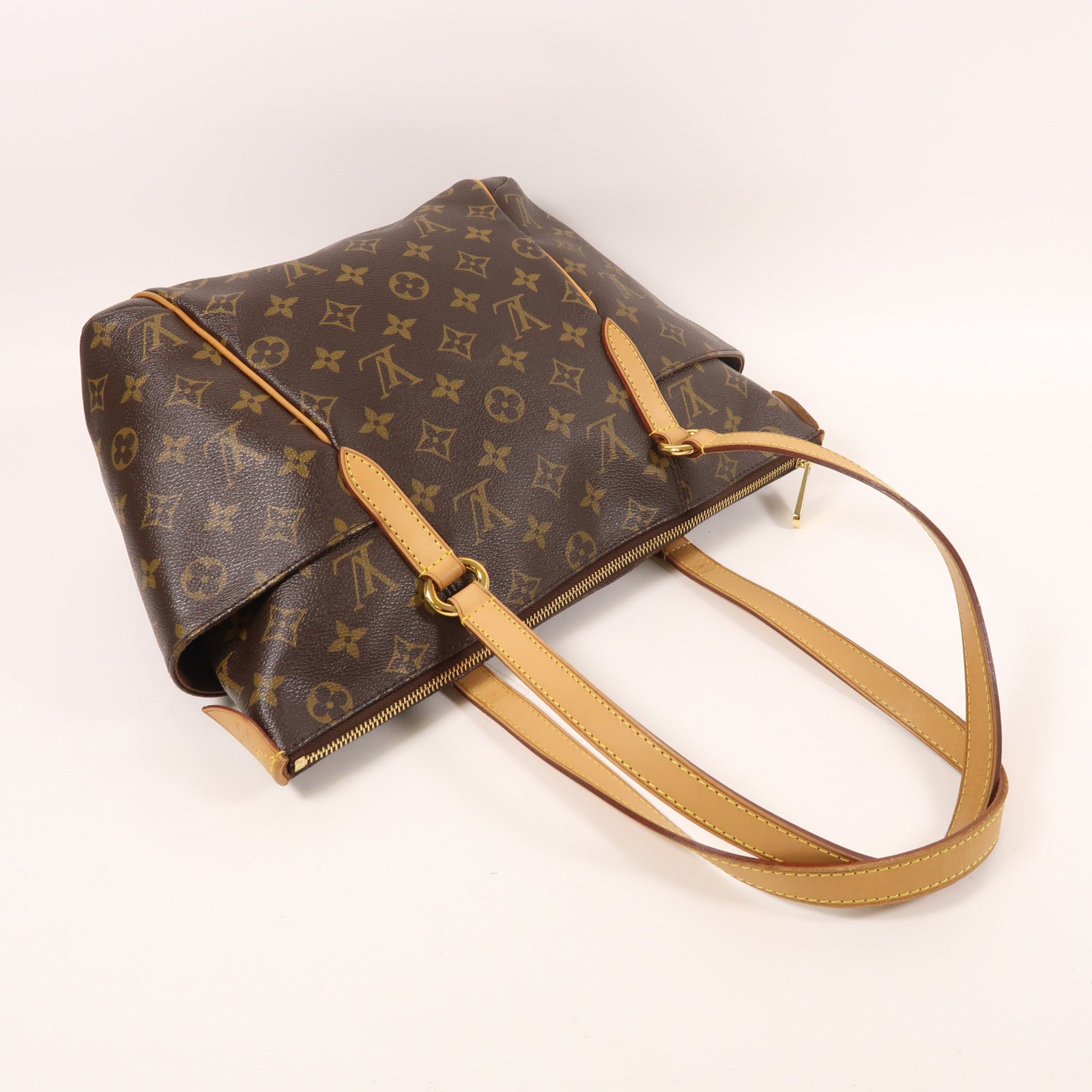LOUIS VUITTON Monogram Totally PM金扣肩背袋/手挽袋棕色