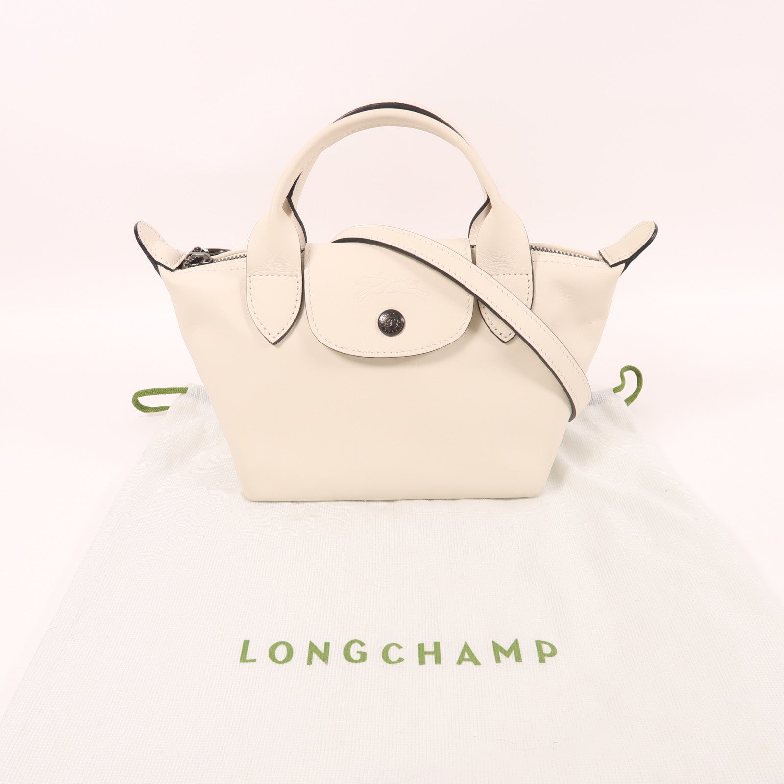 Longchamp 牛皮皮革2Way Shoulder手挽肩背兩用袋
