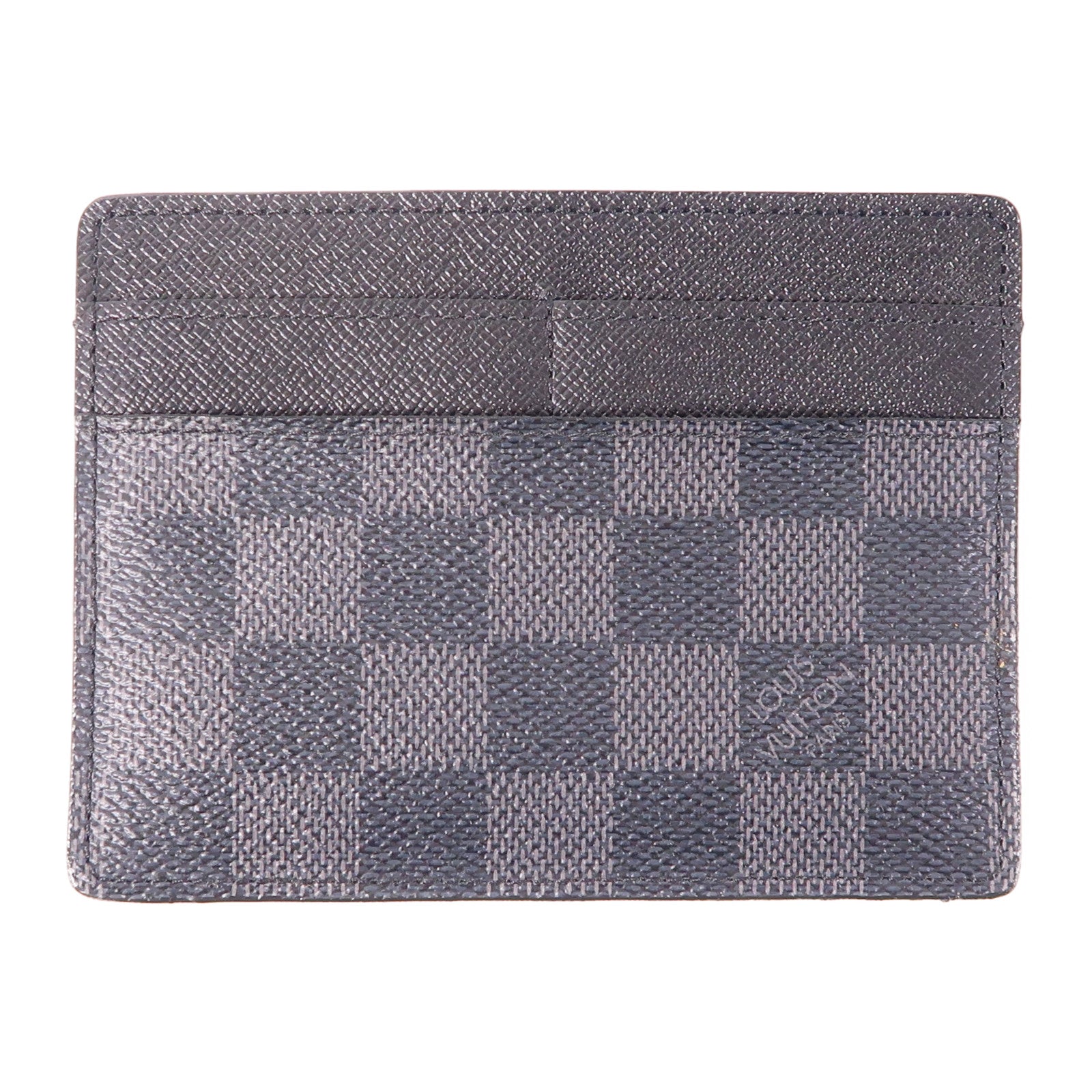 LOUIS VUITTON Damier Graphite Alpha Triple Pouch銀扣錢包